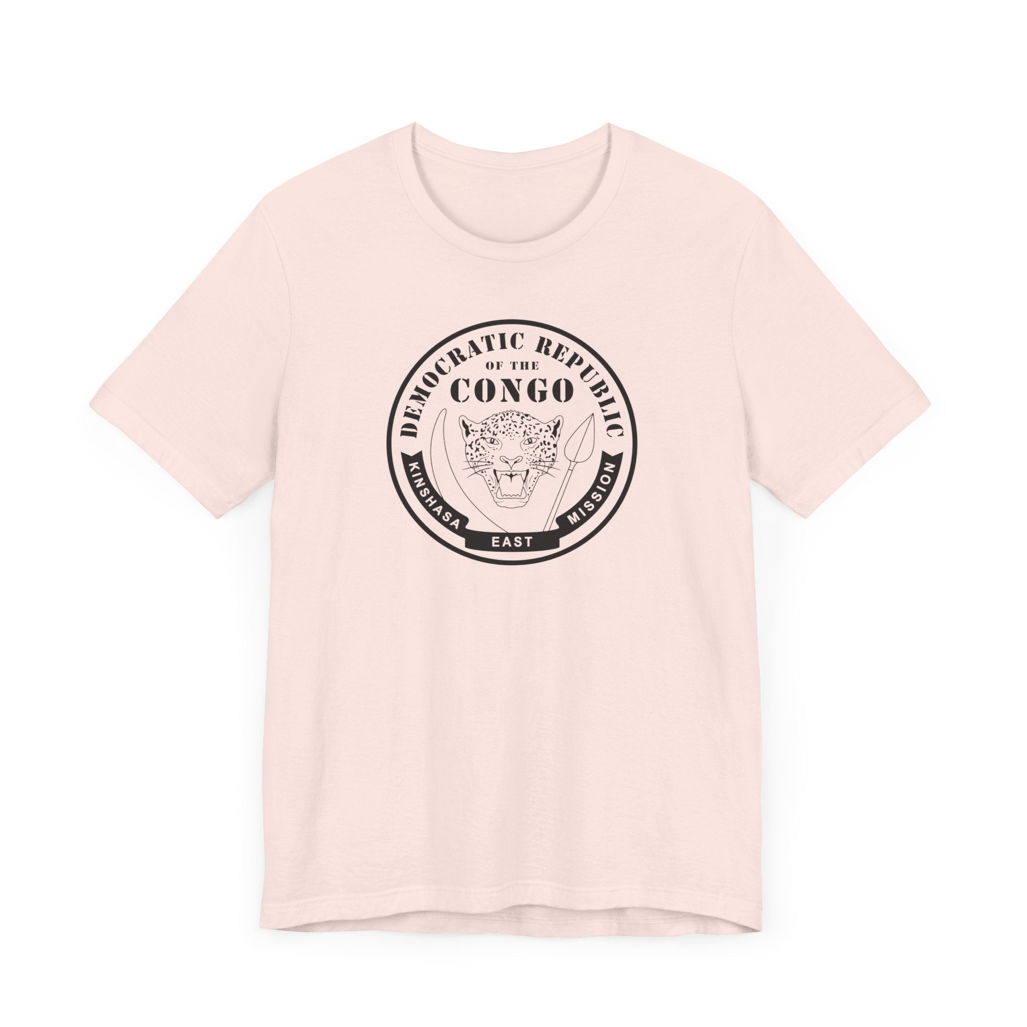 Democratic Republic of the Congo Kinshasa East Mission Circular Monochrome Logo T-Shirt - Mission Wishlist - LDS Missionary Gift Store