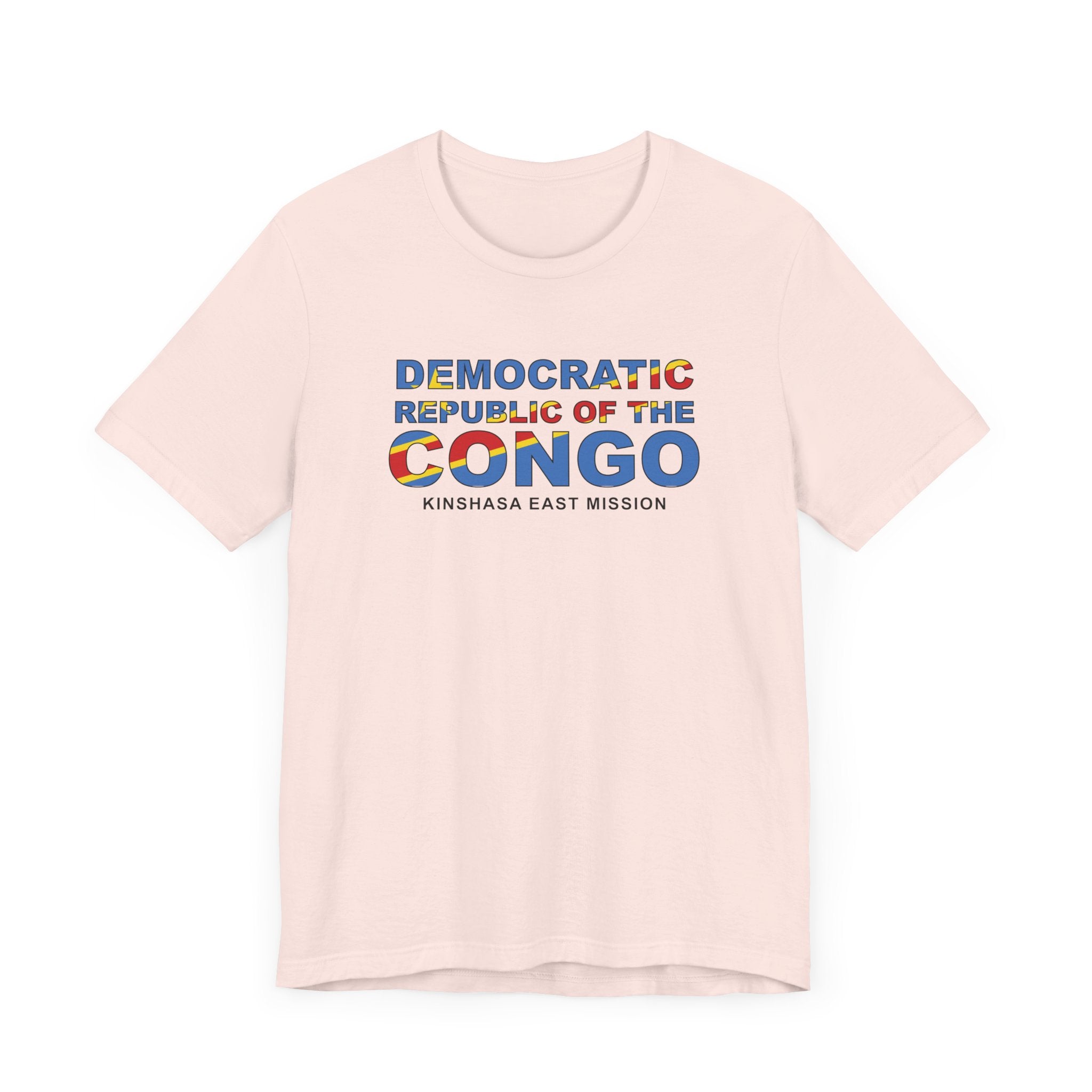 Democratic Republic of the Congo Kinshasa East Mission Flag Title T-shirt - Mission Wishlist - LDS Missionary Gift Store