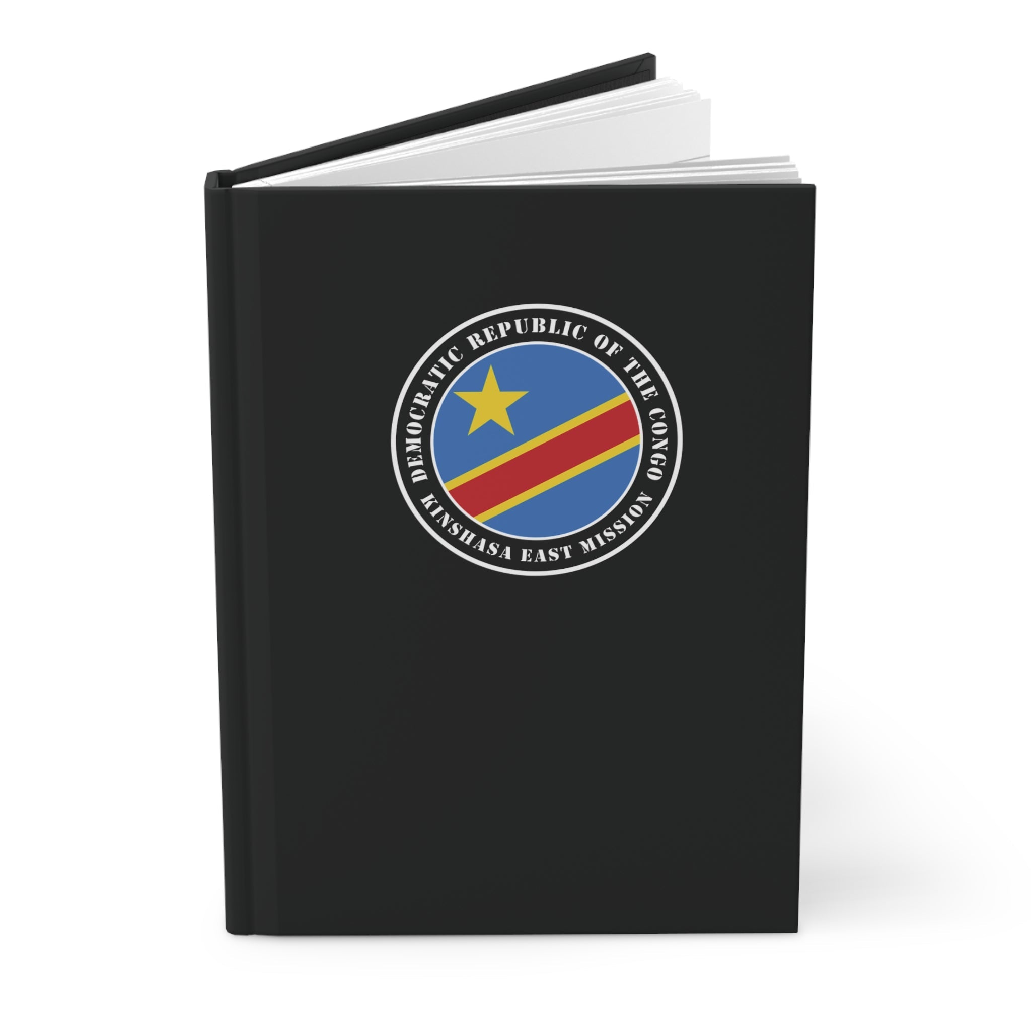 Democratic Republic of the Congo Kinshasa East Mission Logo Design Black Hardcover Journal Matte - Mission Wishlist - LDS Missionary Gift Store