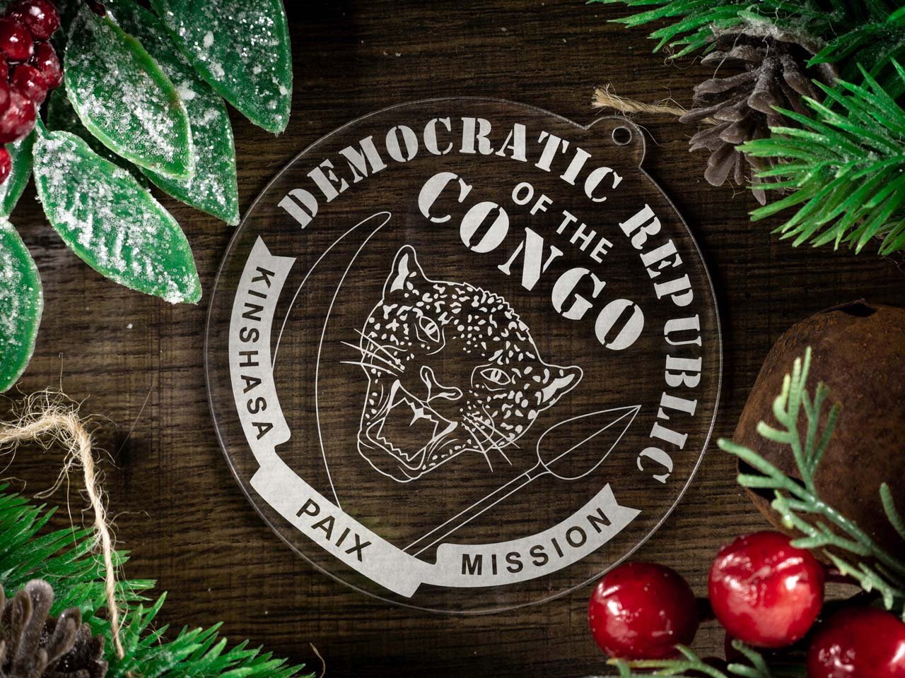 Democratic Republic of the Congo Kinshasa Mission Christmas Ornament - Latter-Day Saint LDS Missionary Gift - Book of Mormon