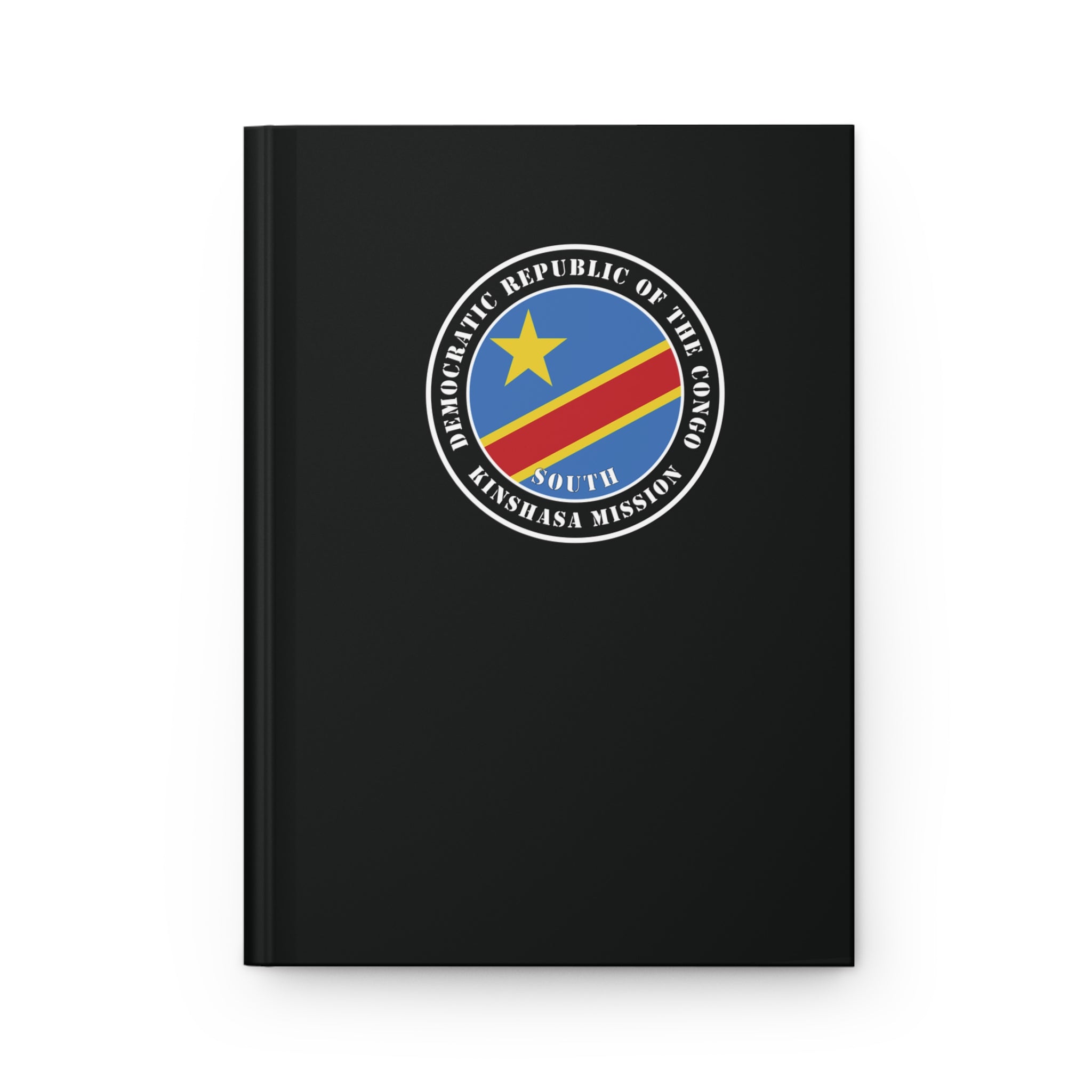Democratic Republic of the Congo Kinshasa South Mission Logo Design Black Hardcover Journal Matte - Mission Wishlist - LDS Missionary Gift Store