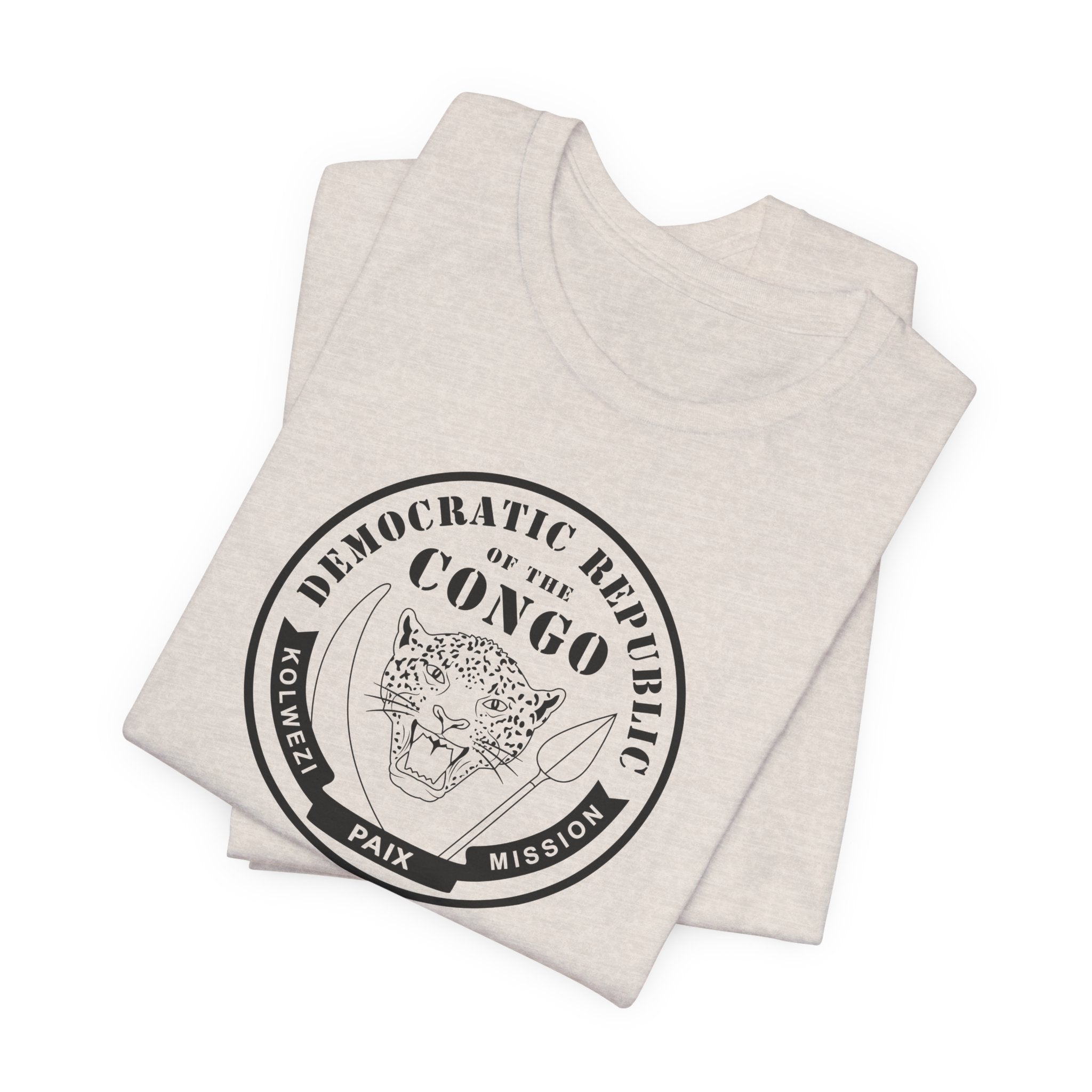 Democratic Republic of the Congo Kolwezi Mission Circular Monochrome Logo T-Shirt - Mission Wishlist - LDS Missionary Gift Store