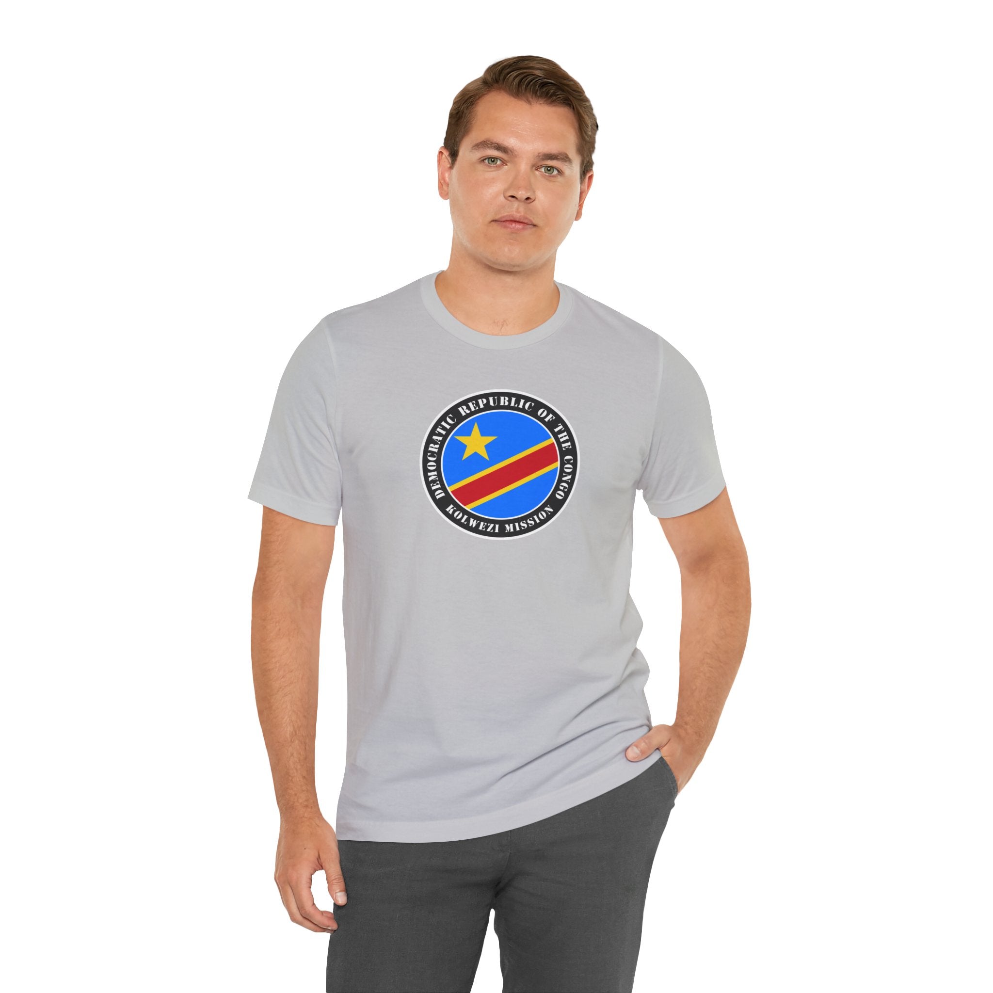 Democratic Republic of the Congo Kolwezi Mission Flag Logo (Black Border) T-shirt - Mission Wishlist - LDS Missionary Gift Store