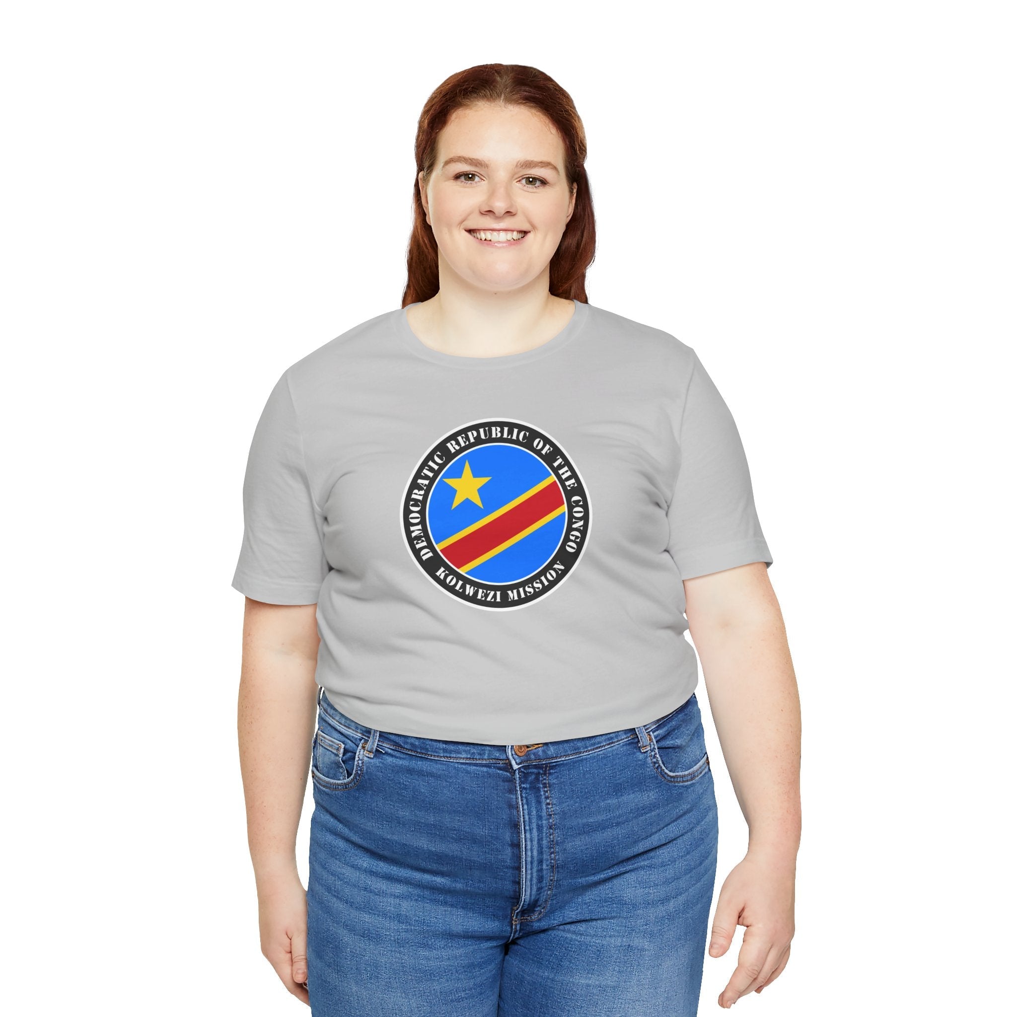 Democratic Republic of the Congo Kolwezi Mission Flag Logo (Black Border) T-shirt - Mission Wishlist - LDS Missionary Gift Store