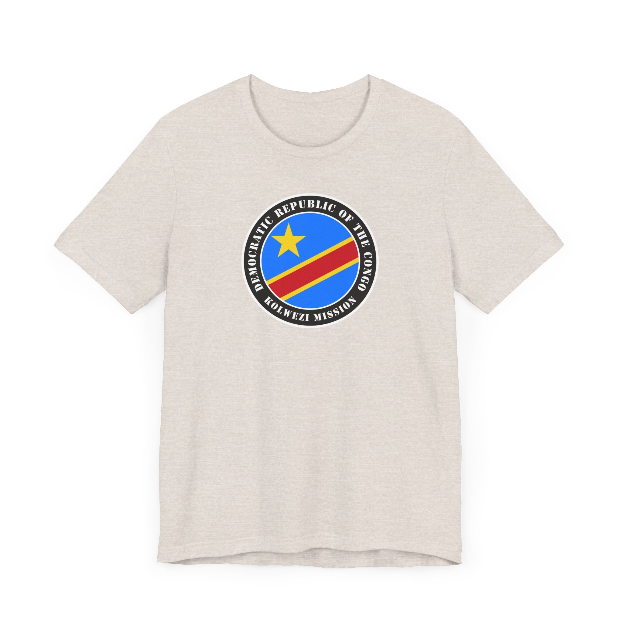 Democratic Republic of the Congo Kolwezi Mission Flag Logo (Black Border) T-shirt - Mission Wishlist - LDS Missionary Gift Store