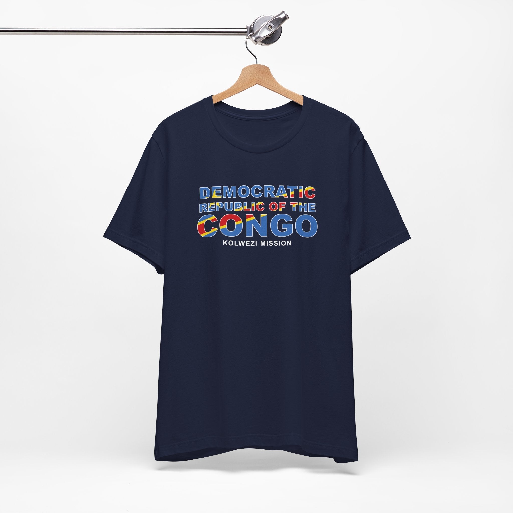 Democratic Republic of the Congo Kolwezi Mission Flag Title T-shirt - Mission Wishlist - LDS Missionary Gift Store