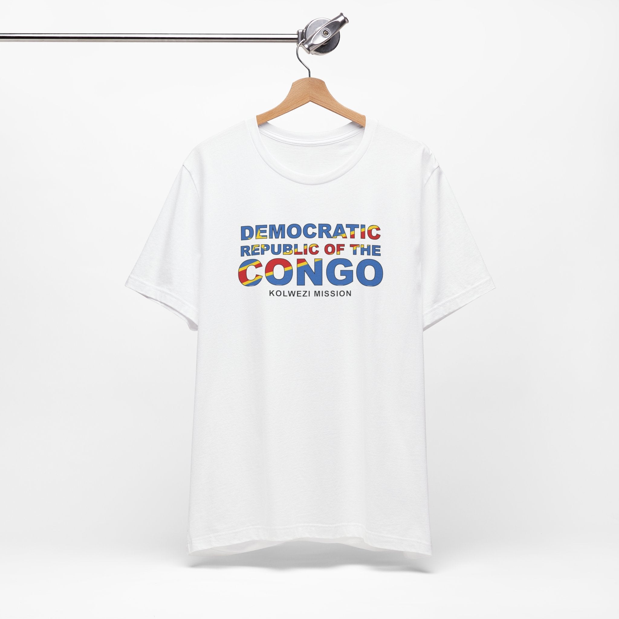 Democratic Republic of the Congo Kolwezi Mission Flag Title T-shirt - Mission Wishlist - LDS Missionary Gift Store