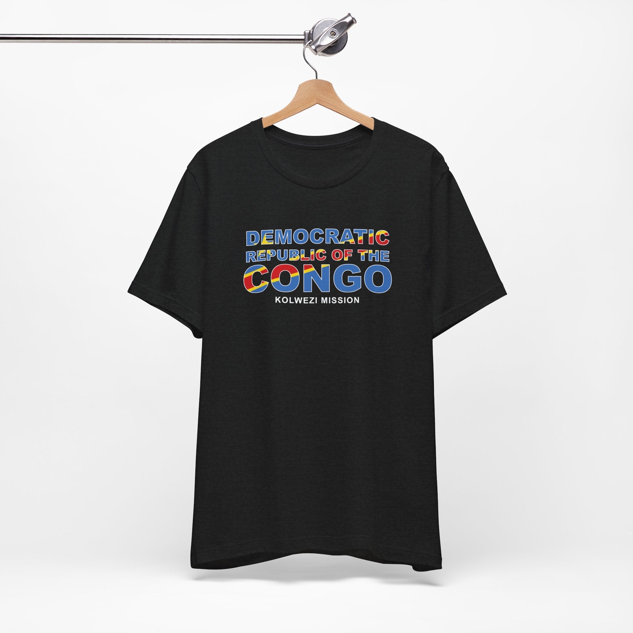 Democratic Republic of the Congo Kolwezi Mission Flag Title T-shirt - Mission Wishlist - LDS Missionary Gift Store