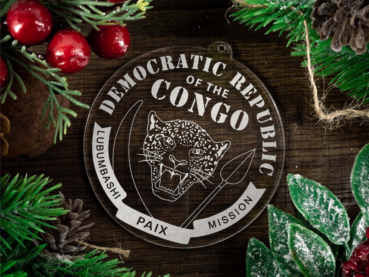 Democratic Republic of the Congo Lubumbashi Mission Christmas Ornament - Latter-Day Saint LDS Missionary Gift - Book of Mormon