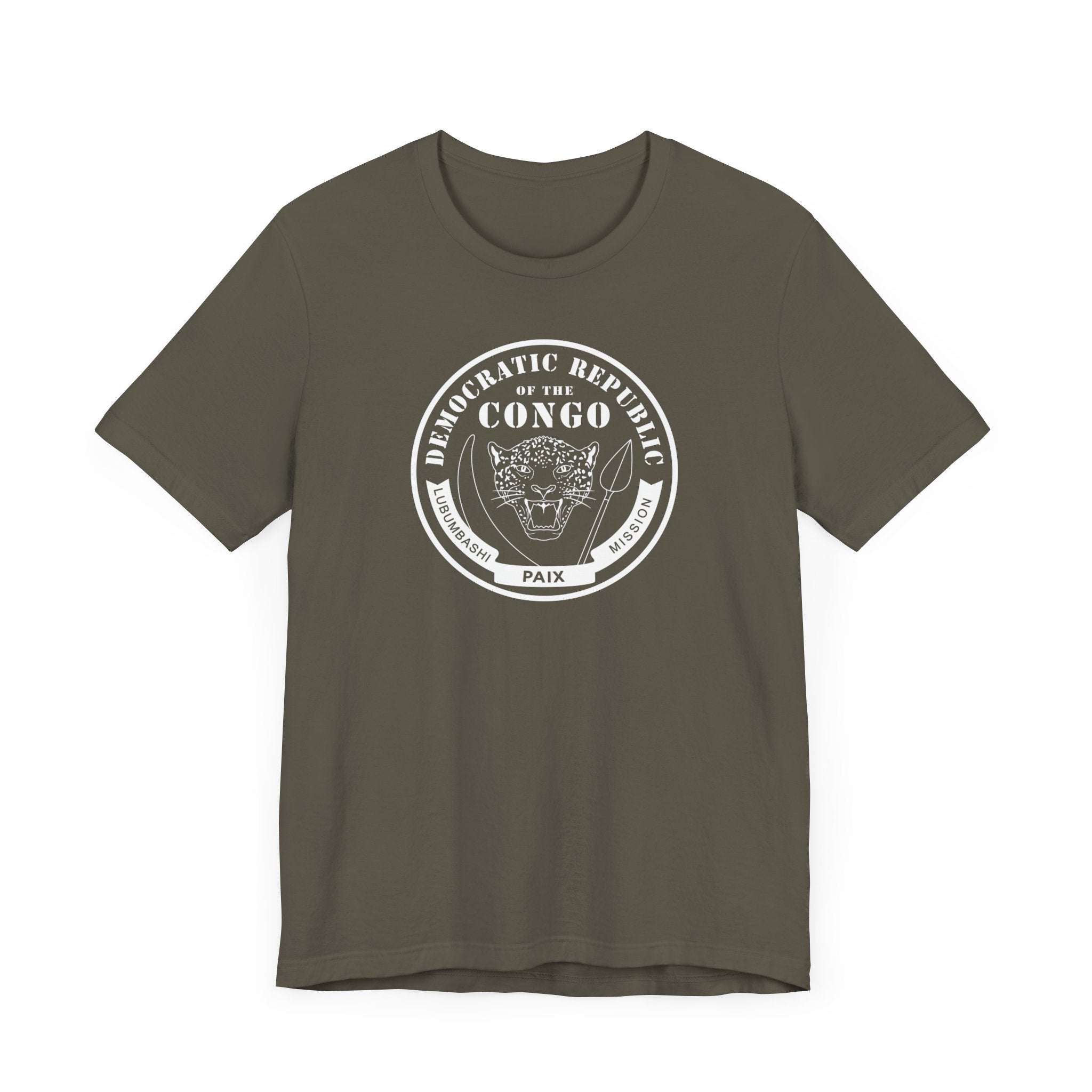 Democratic Republic of the Congo Lubumbashi Mission Circular Monochrome Logo T-Shirt - Mission Wishlist - LDS Missionary Gift Store