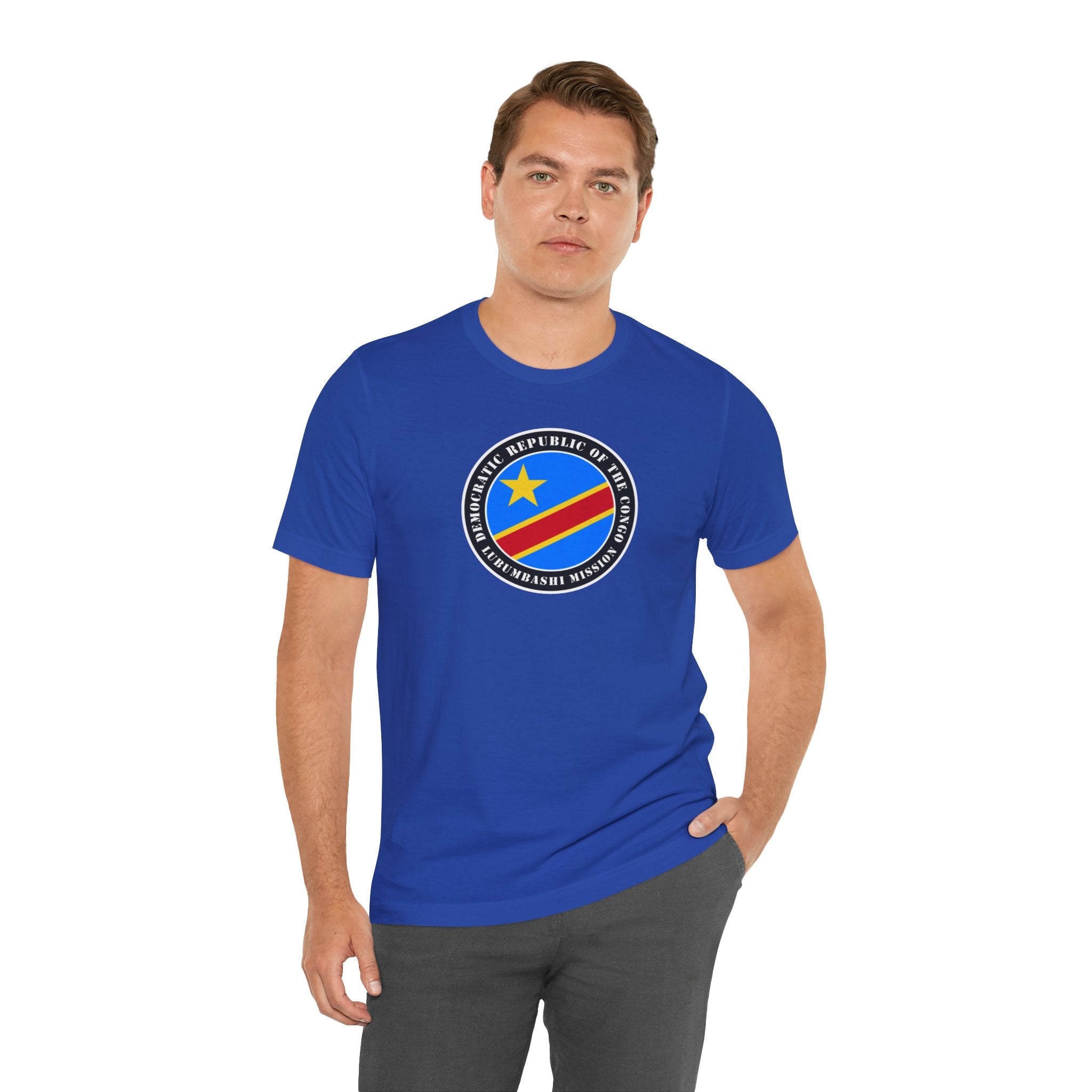 Democratic Republic of the Congo Lubumbashi Mission Flag Logo (Black Border) T-shirt - Mission Wishlist - LDS Missionary Gift Store