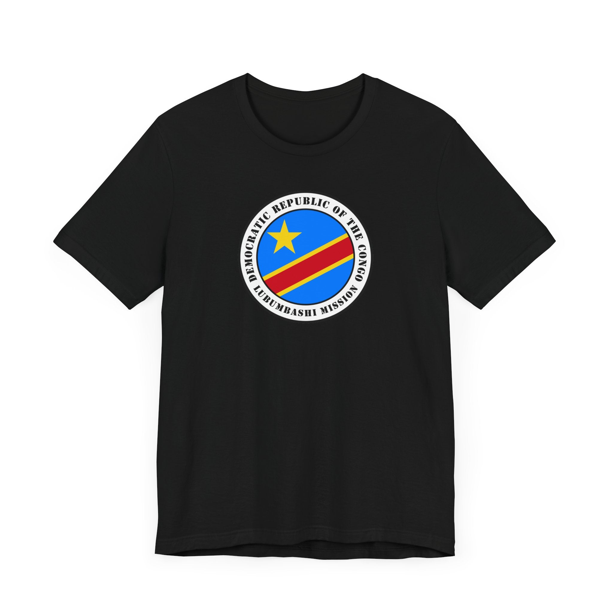 Democratic Republic of the Congo Lubumbashi Mission Flag Logo (White Border) T-shirt - Mission Wishlist - LDS Missionary Gift Store