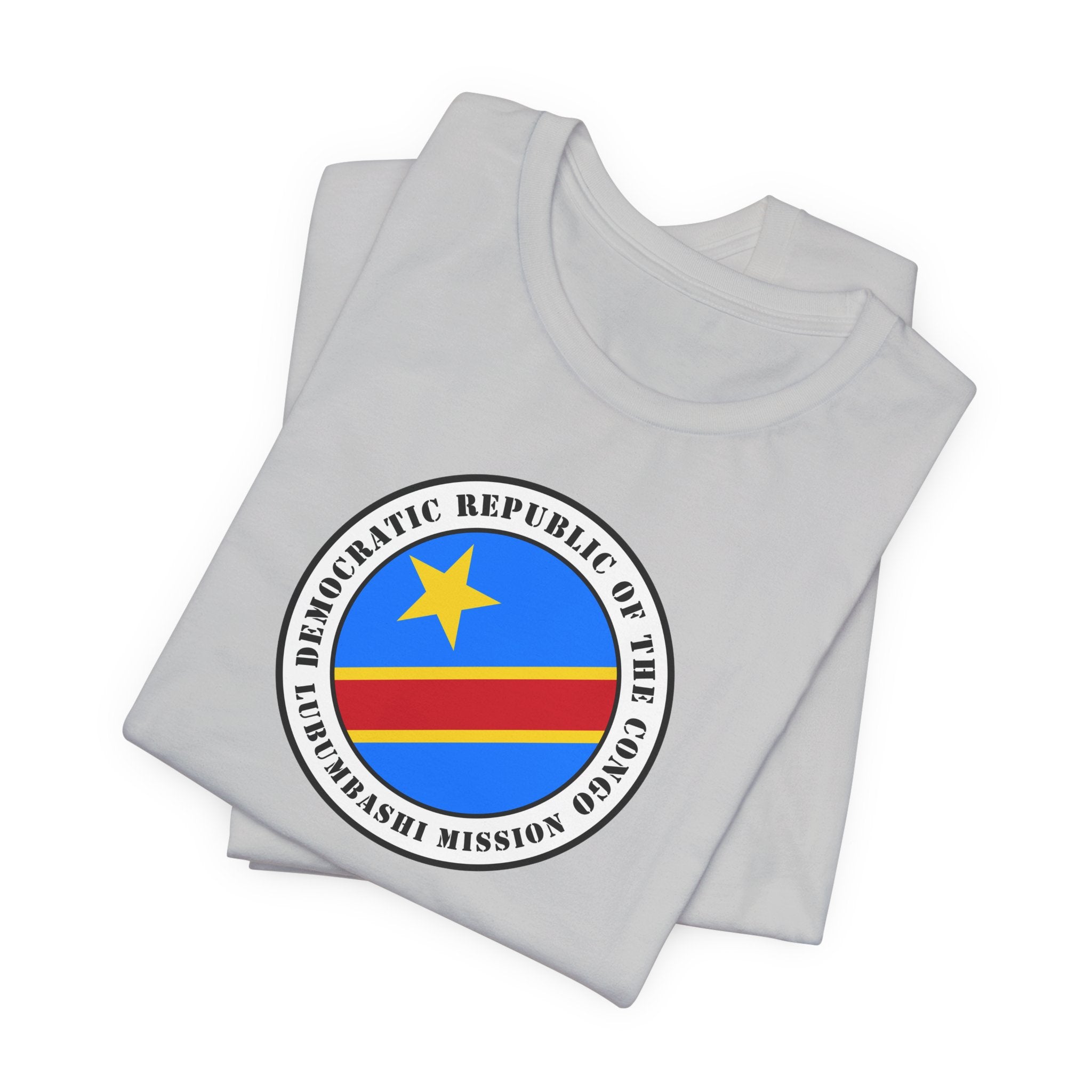 Democratic Republic of the Congo Lubumbashi Mission Flag Logo (White Border) T-shirt - Mission Wishlist - LDS Missionary Gift Store