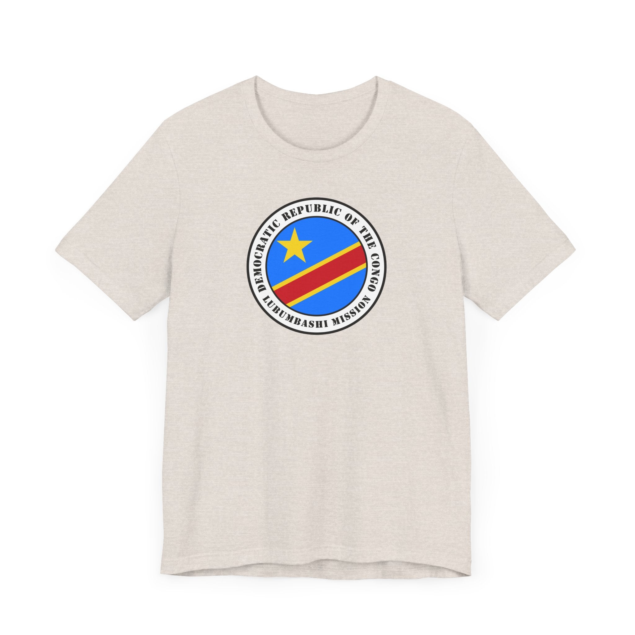 Democratic Republic of the Congo Lubumbashi Mission Flag Logo (White Border) T-shirt - Mission Wishlist - LDS Missionary Gift Store