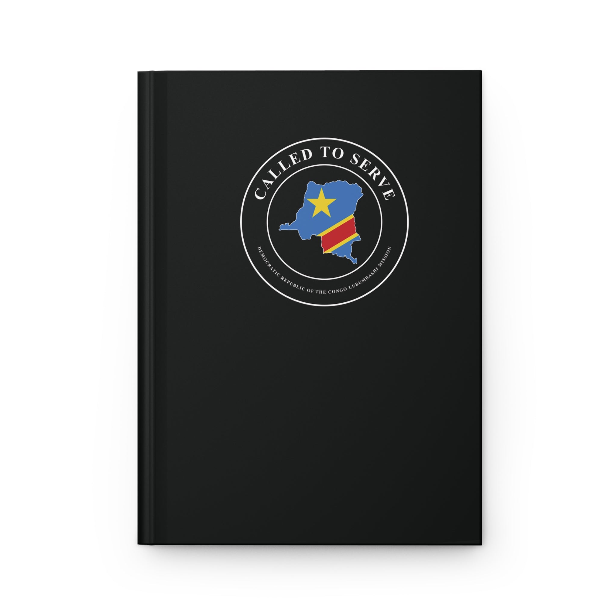 Democratic Republic of the Congo Lubumbashi Mission Flag Map Called to Serve Black Hardcover Journal Matte - Mission Wishlist - LDS Missionary Gift Store