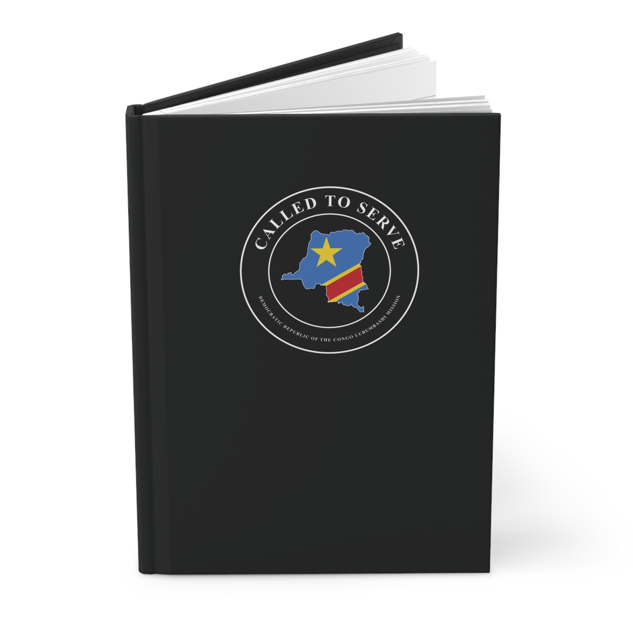 Democratic Republic of the Congo Lubumbashi Mission Flag Map Called to Serve Black Hardcover Journal Matte - Mission Wishlist - LDS Missionary Gift Store