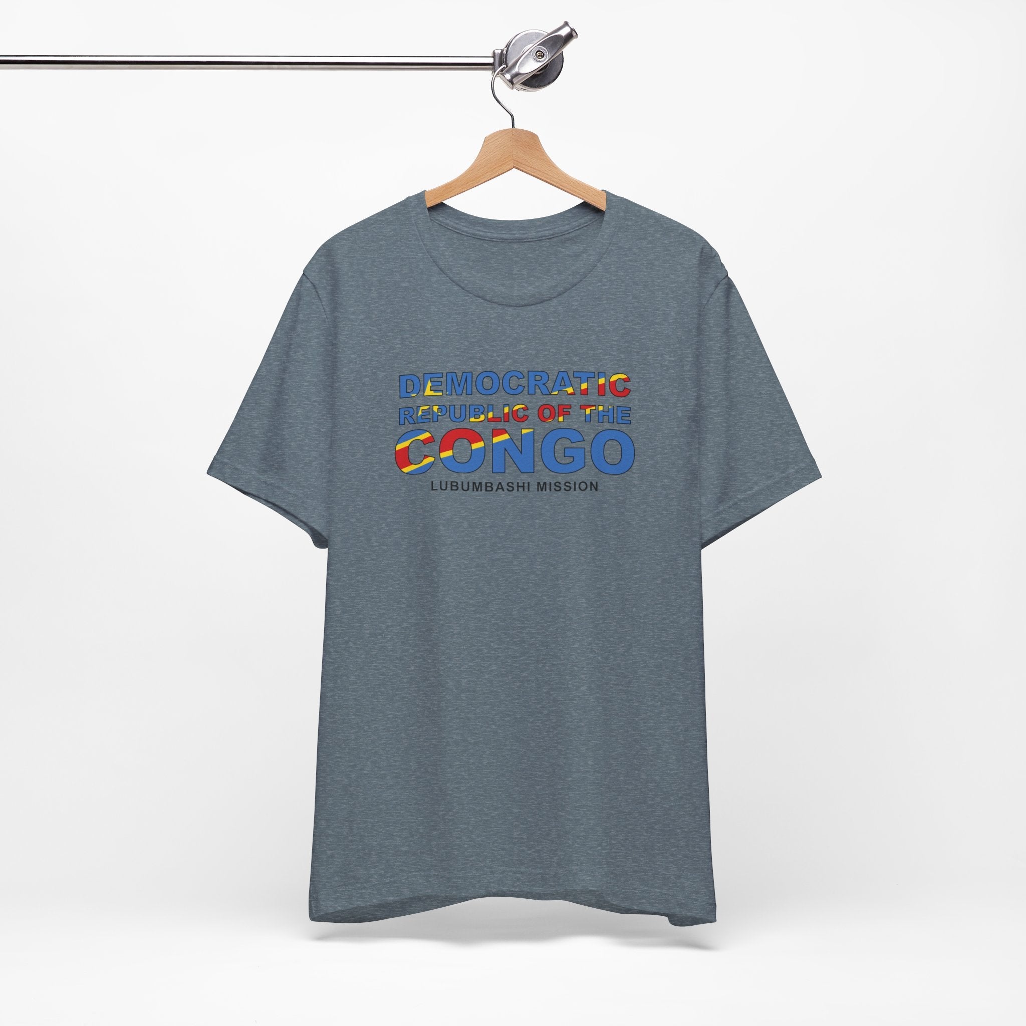 Democratic Republic of the Congo Lubumbashi Mission Flag Title T-shirt - Mission Wishlist - LDS Missionary Gift Store