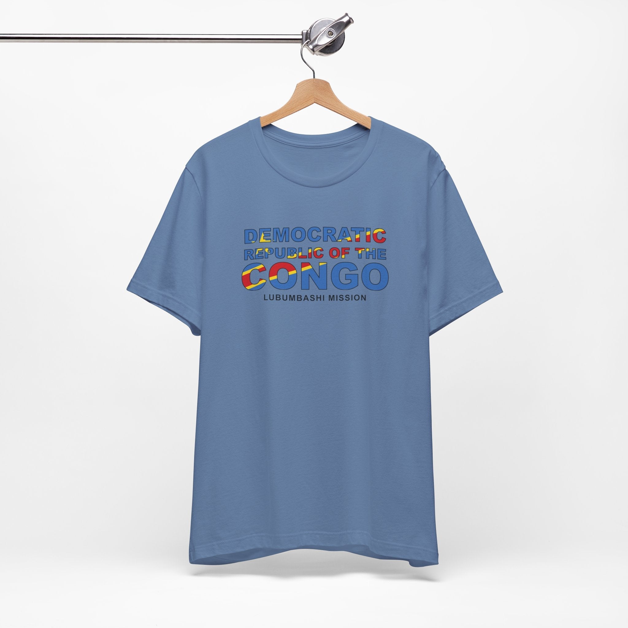 Democratic Republic of the Congo Lubumbashi Mission Flag Title T-shirt - Mission Wishlist - LDS Missionary Gift Store