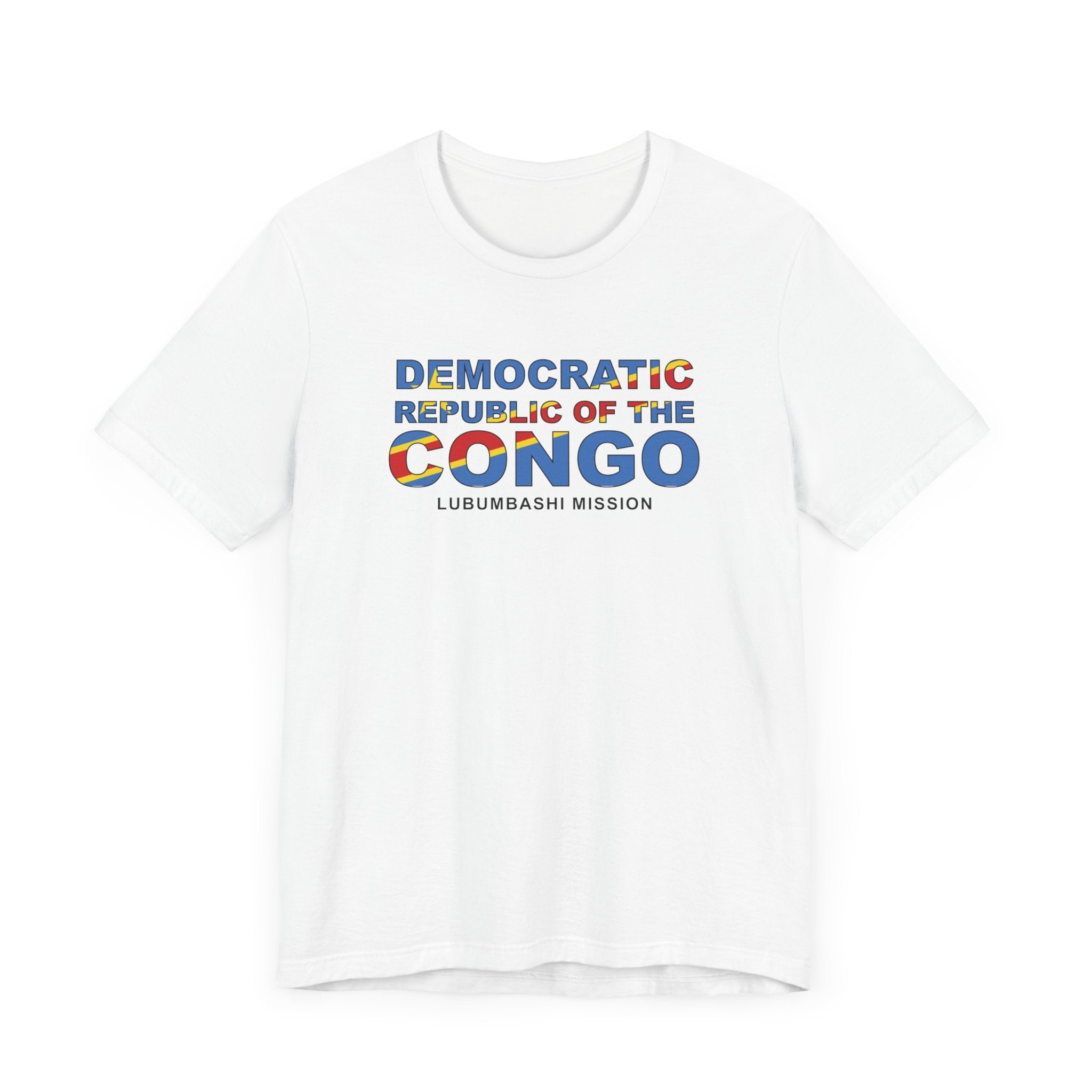 Democratic Republic of the Congo Lubumbashi Mission Flag Title T-shirt - Mission Wishlist - LDS Missionary Gift Store