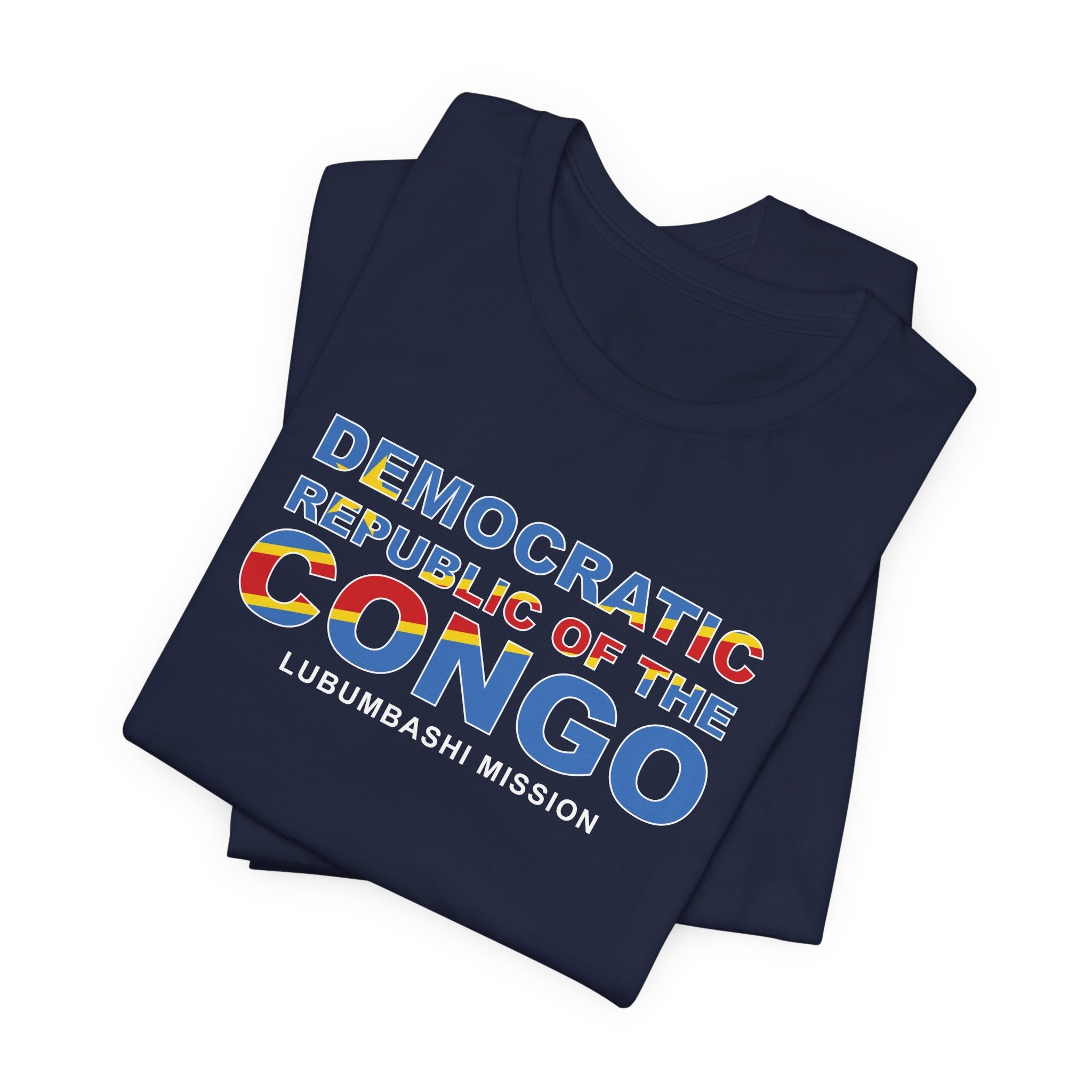Democratic Republic of the Congo Lubumbashi Mission Flag Title T-shirt - Mission Wishlist - LDS Missionary Gift Store
