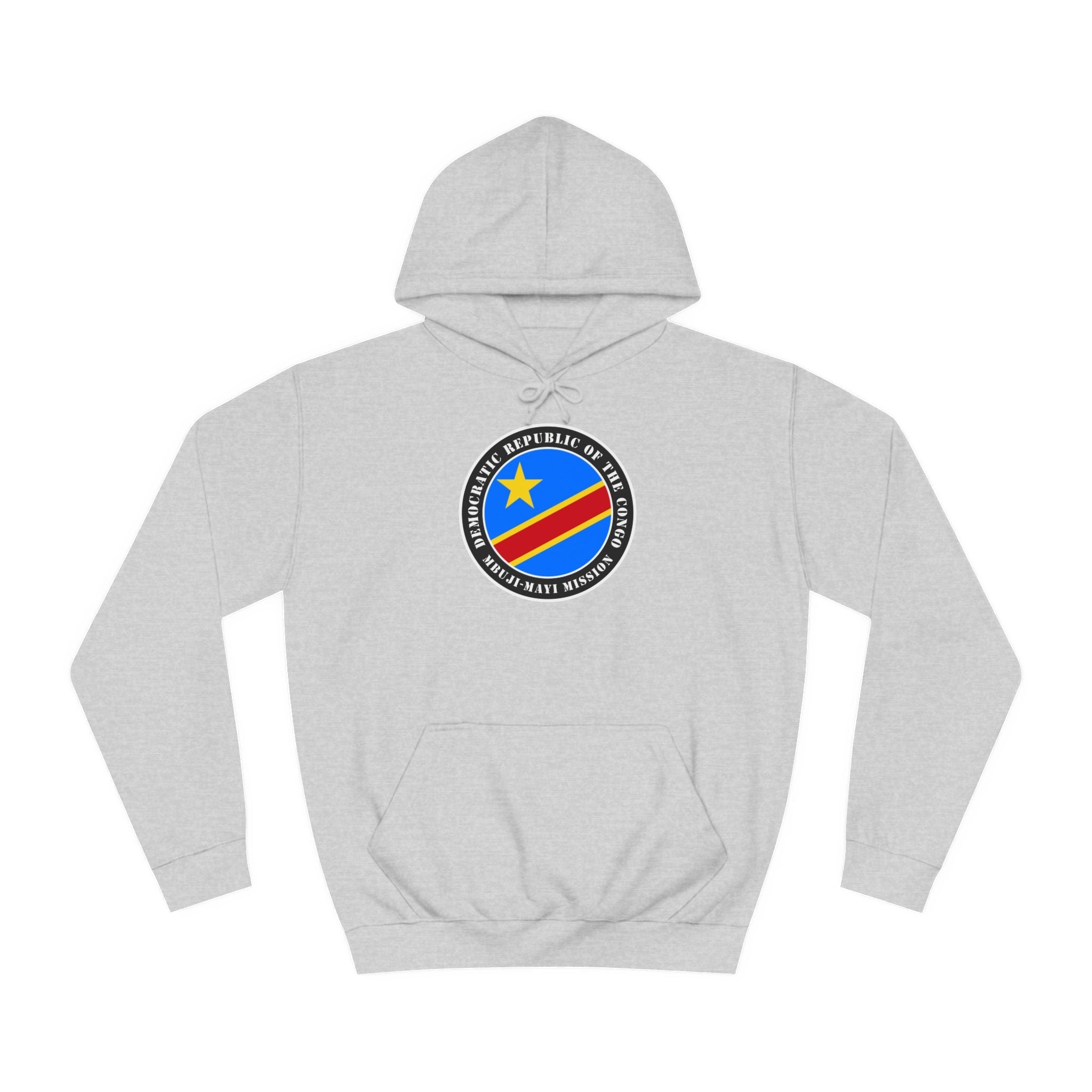 Democratic Republic of the Congo Mbuji-Mayi Mission Flag Logo (Black Border) College Hoodie - Mission Wishlist - LDS Missionary Gift Store