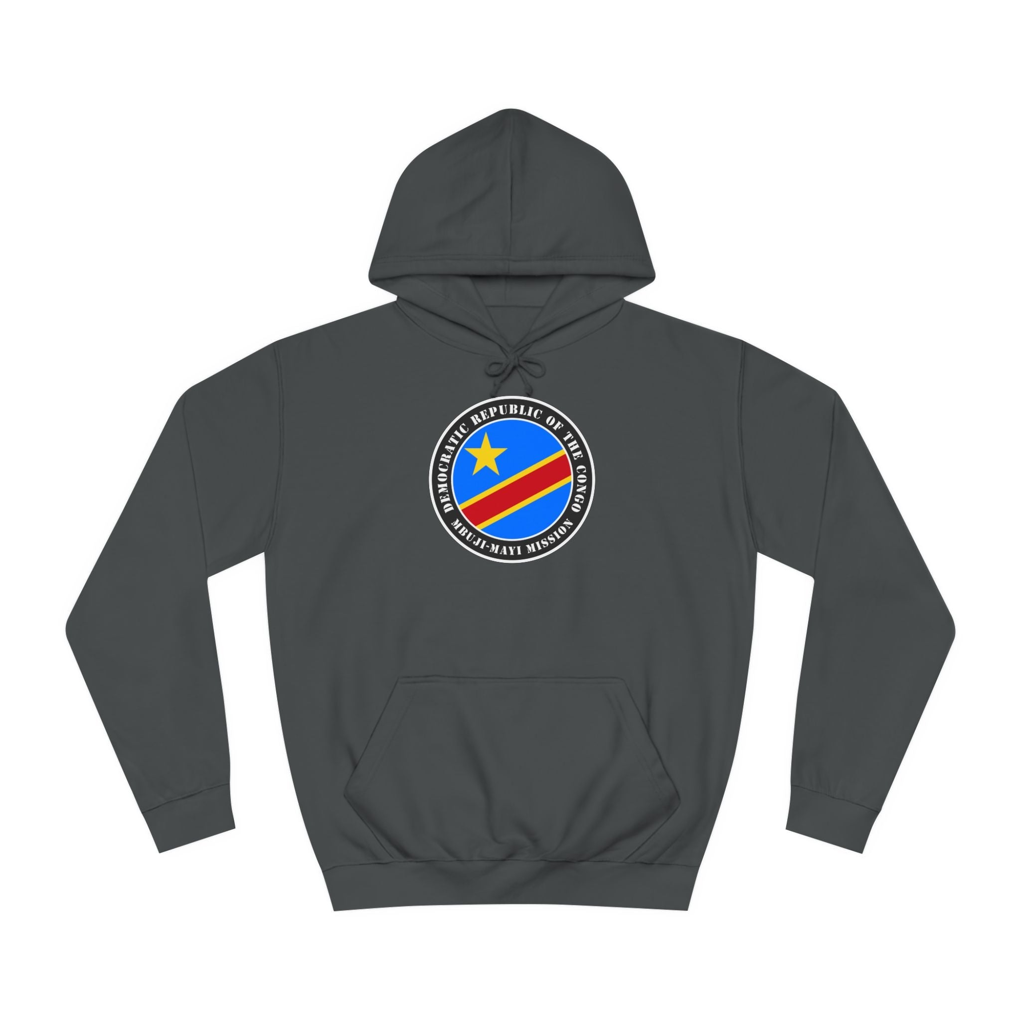 Democratic Republic of the Congo Mbuji-Mayi Mission Flag Logo (Black Border) College Hoodie - Mission Wishlist - LDS Missionary Gift Store