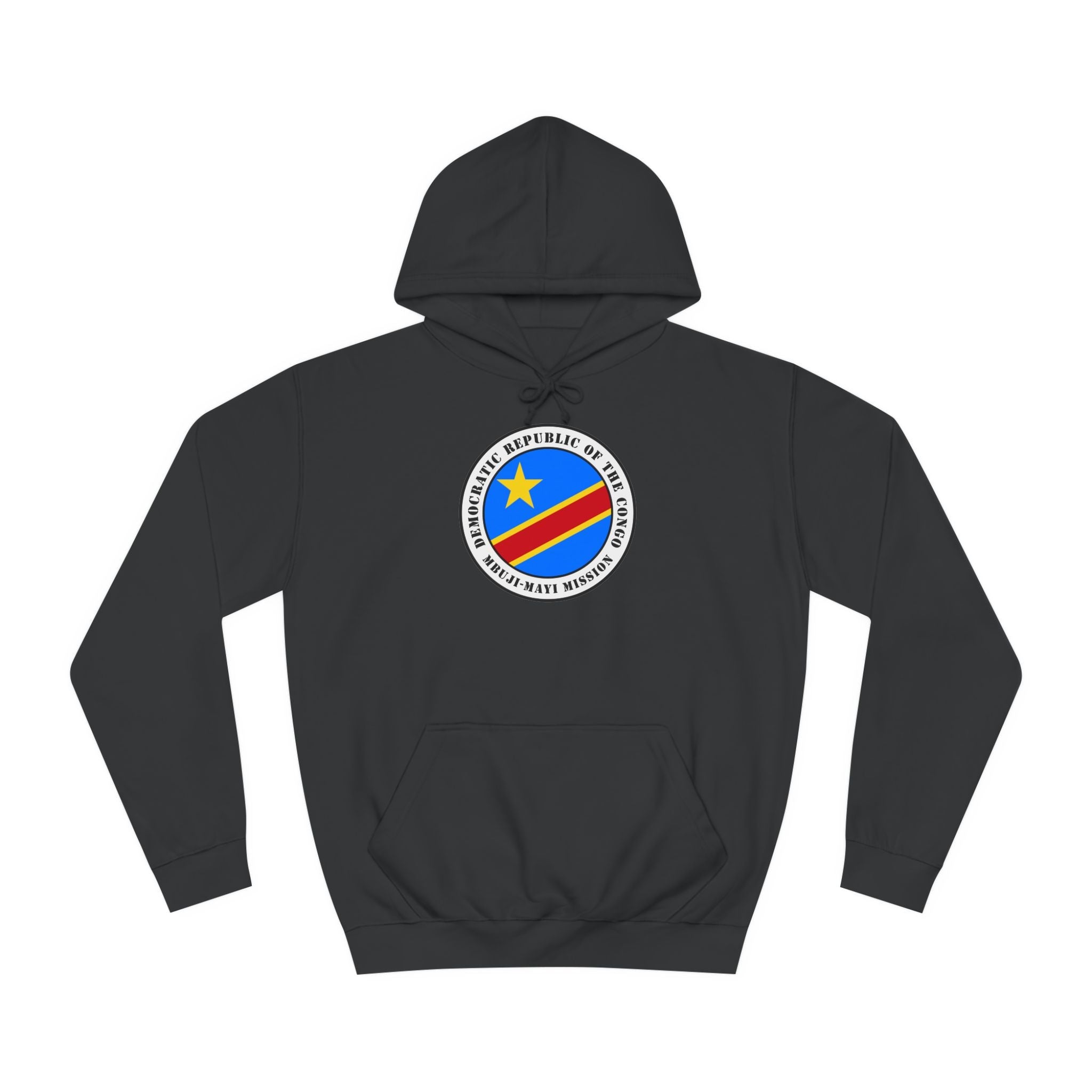 Democratic Republic of the Congo Mbuji-Mayi Mission Flag Logo (White Border) College Hoodie - Latter-Day Saint LDS Missionary Gift - Book of Mormon