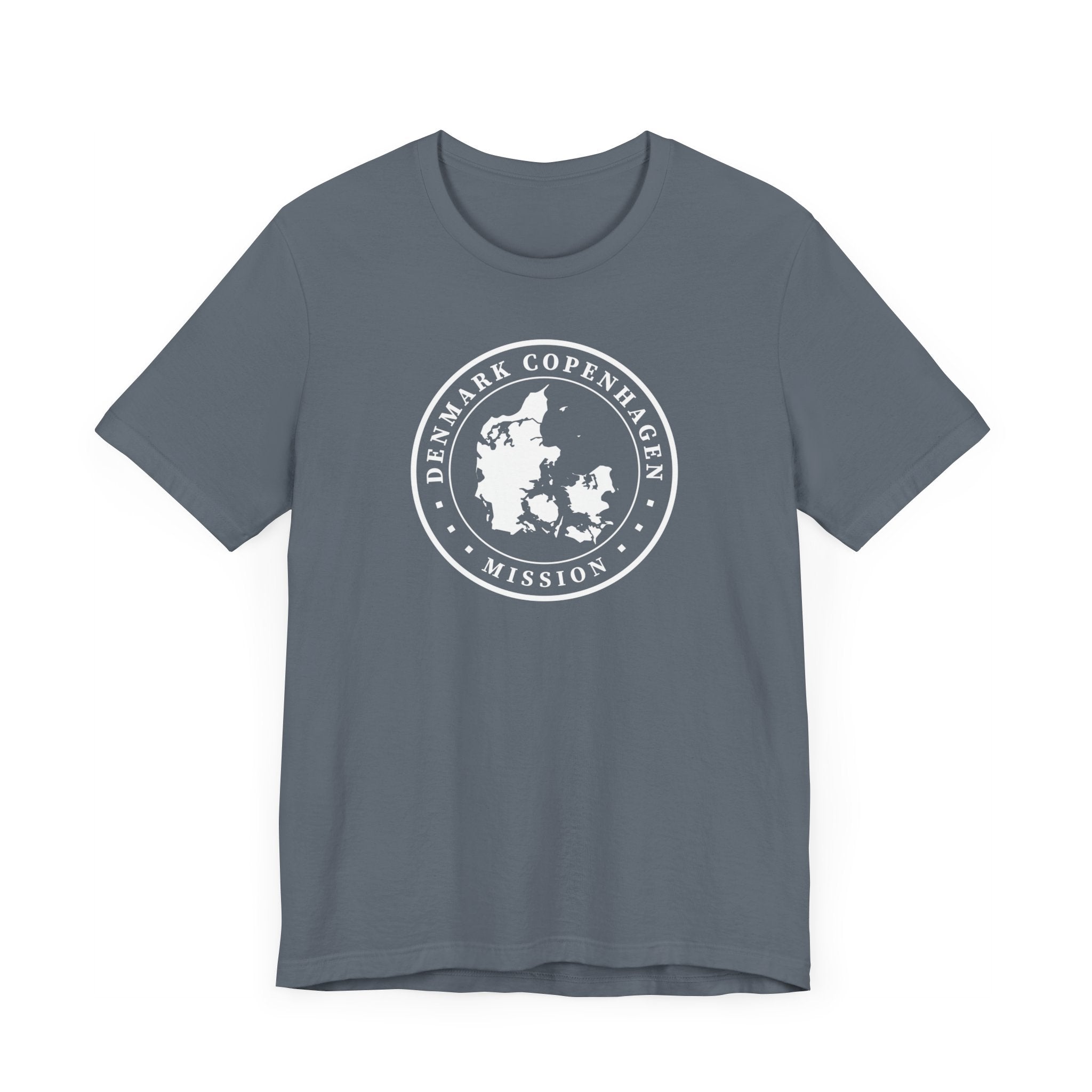 Denmark Copenhagen Mission Circular Monochrome Logo T-Shirt - Mission Wishlist - LDS Missionary Gift Store