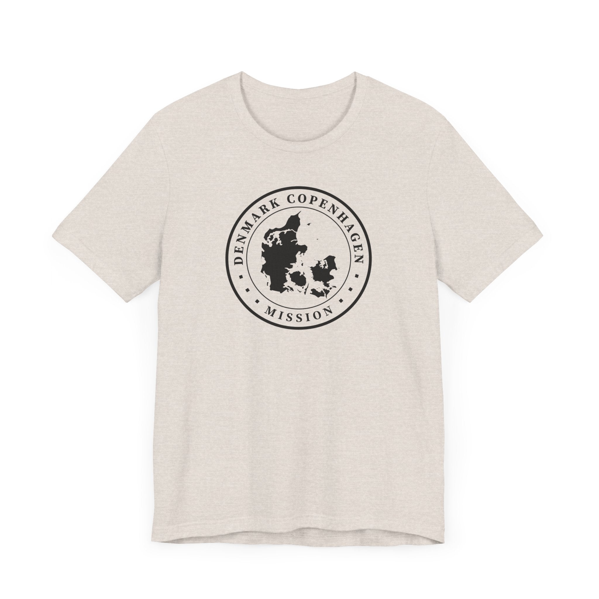 Denmark Copenhagen Mission Circular Monochrome Logo T-Shirt - Mission Wishlist - LDS Missionary Gift Store