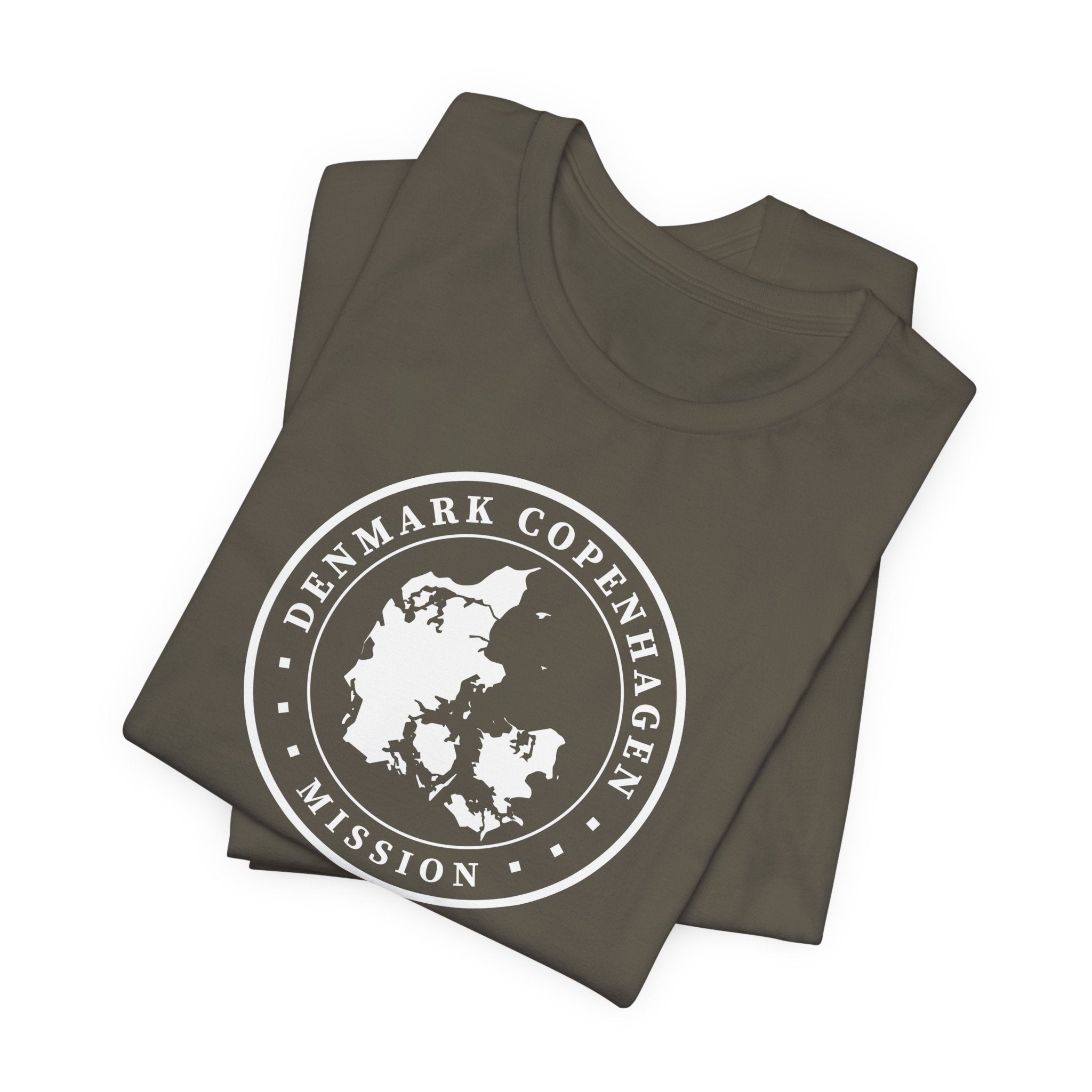 Denmark Copenhagen Mission Circular Monochrome Logo T-Shirt - Mission Wishlist - LDS Missionary Gift Store