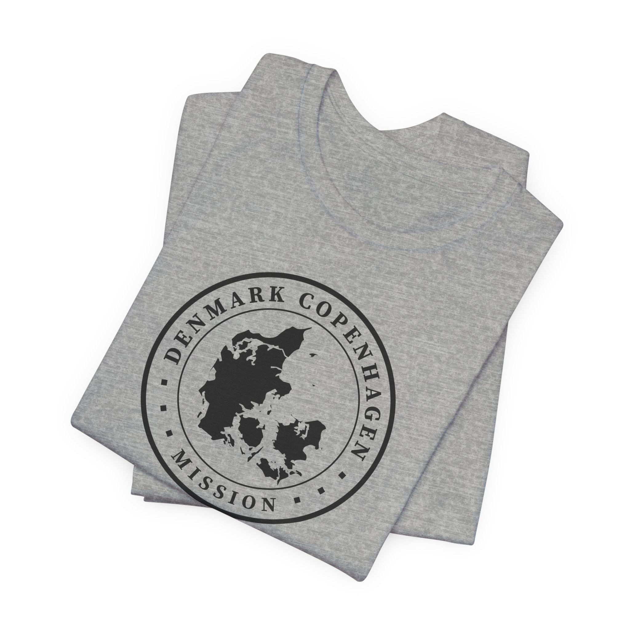 Denmark Copenhagen Mission Circular Monochrome Logo T-Shirt - Mission Wishlist - LDS Missionary Gift Store