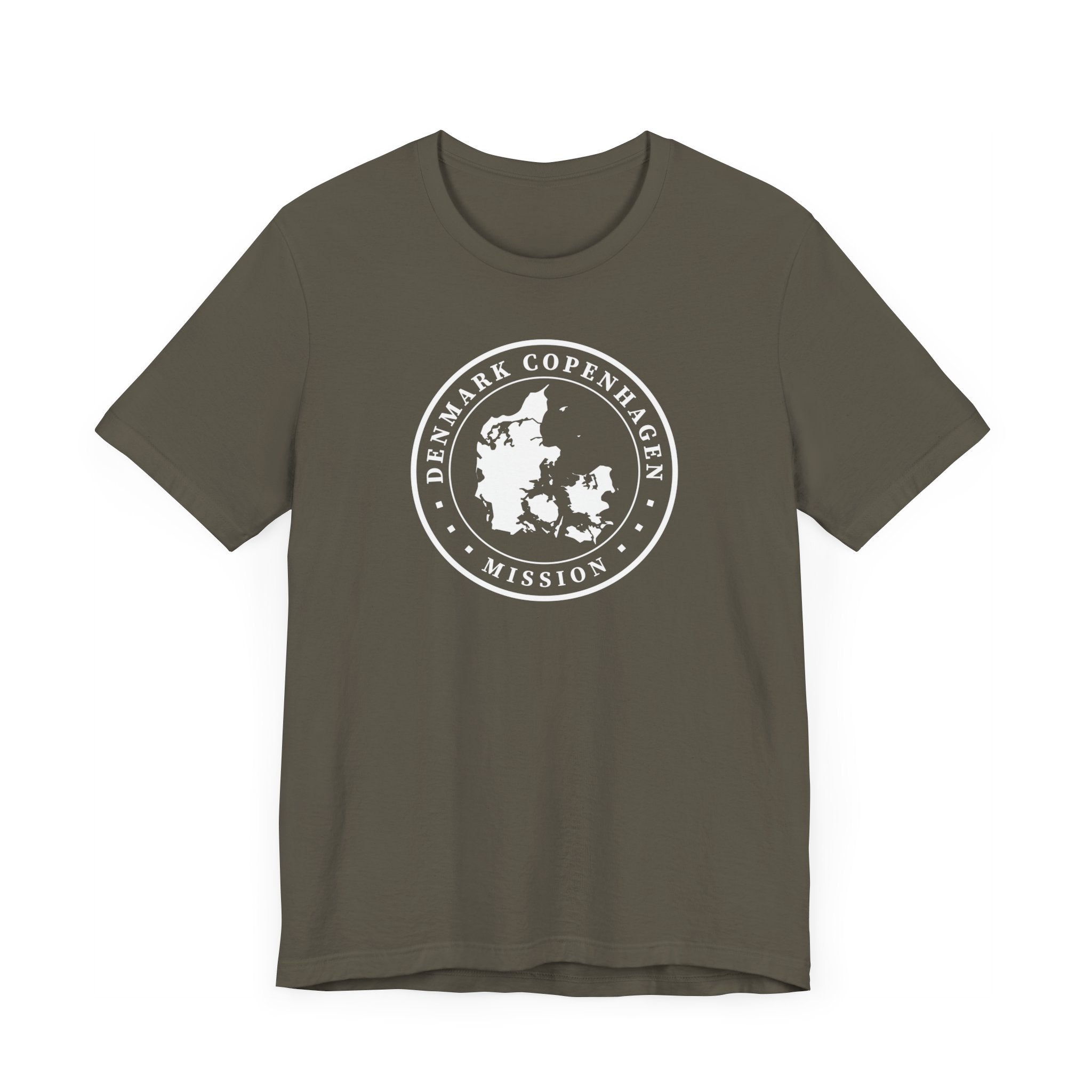 Denmark Copenhagen Mission Circular Monochrome Logo T-Shirt - Mission Wishlist - LDS Missionary Gift Store