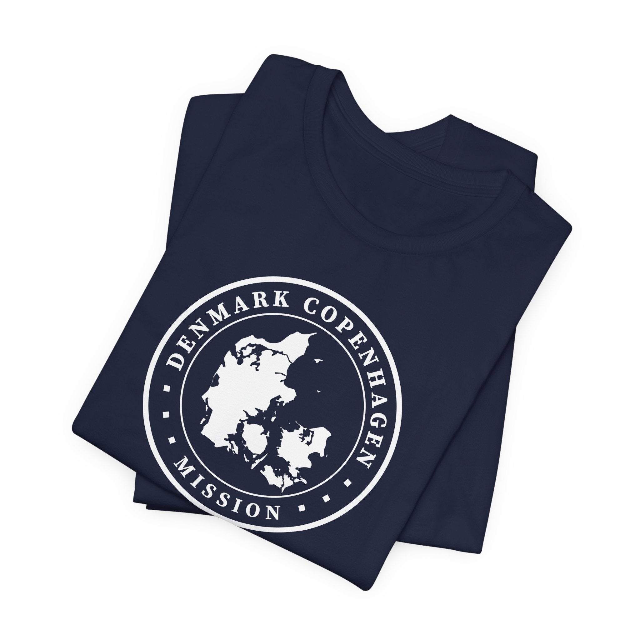 Denmark Copenhagen Mission Circular Monochrome Logo T-Shirt - Mission Wishlist - LDS Missionary Gift Store