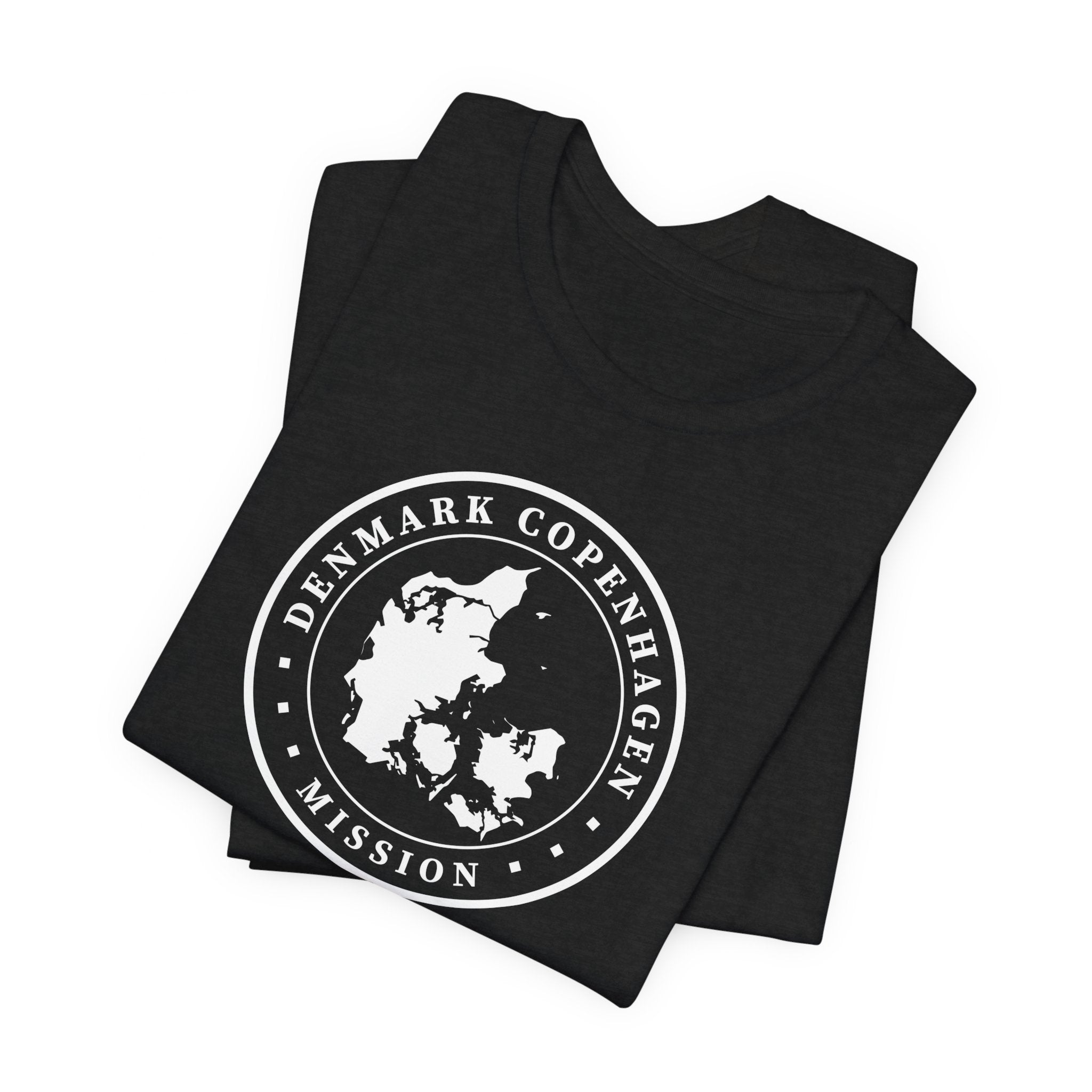 Denmark Copenhagen Mission Circular Monochrome Logo T-Shirt - Mission Wishlist - LDS Missionary Gift Store