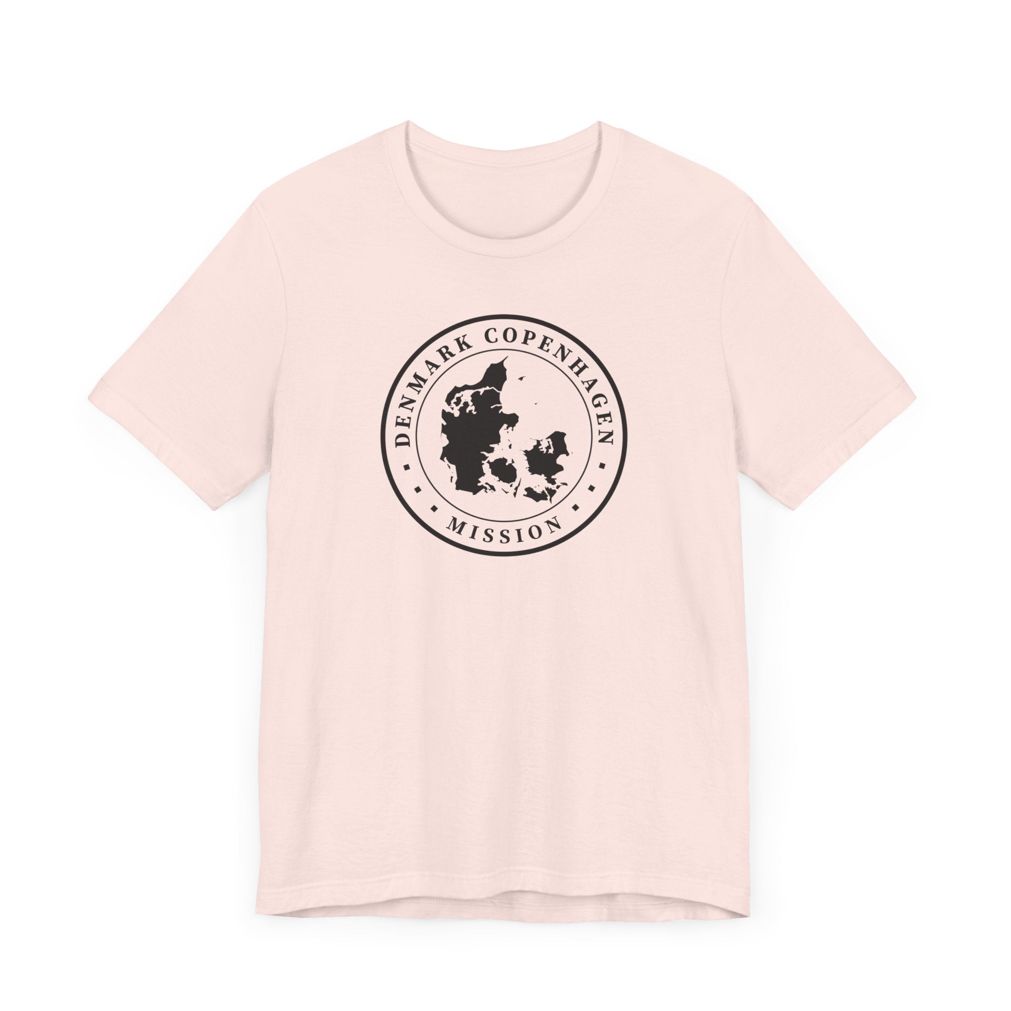 Denmark Copenhagen Mission Circular Monochrome Logo T-Shirt - Mission Wishlist - LDS Missionary Gift Store