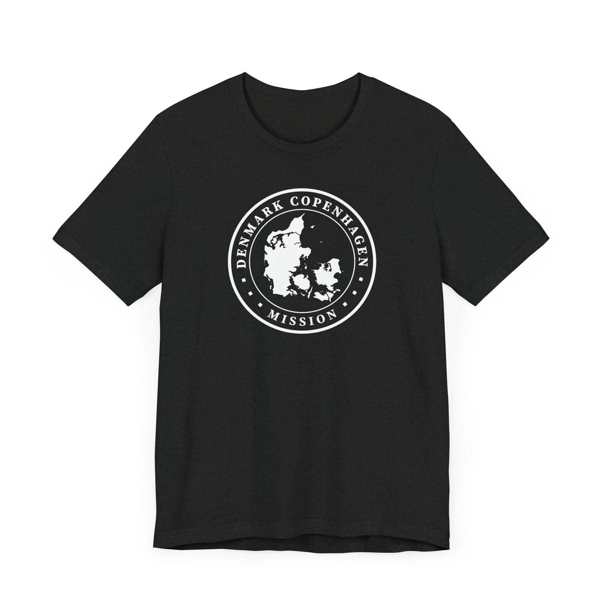 Denmark Copenhagen Mission Circular Monochrome Logo T-Shirt - Mission Wishlist - LDS Missionary Gift Store