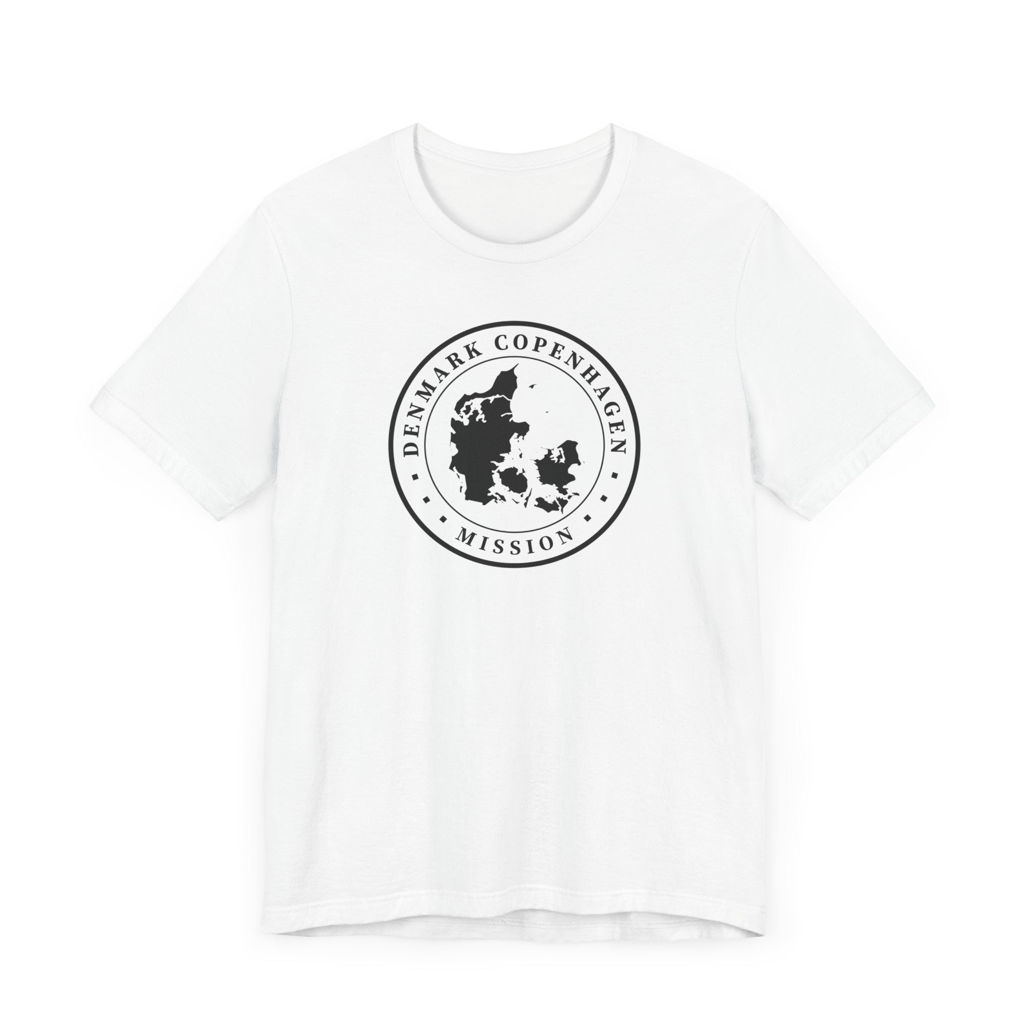 Denmark Copenhagen Mission Circular Monochrome Logo T-Shirt - Mission Wishlist - LDS Missionary Gift Store
