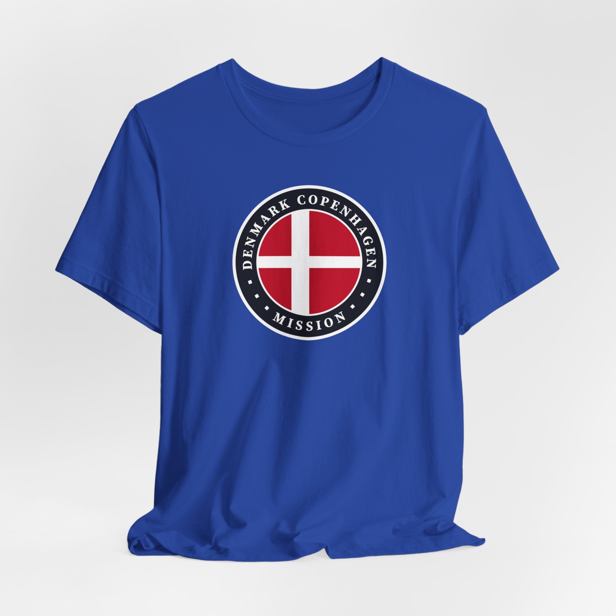 Denmark Copenhagen Mission Flag Logo (Black Border) T-shirt - Mission Wishlist - LDS Missionary Gift Store