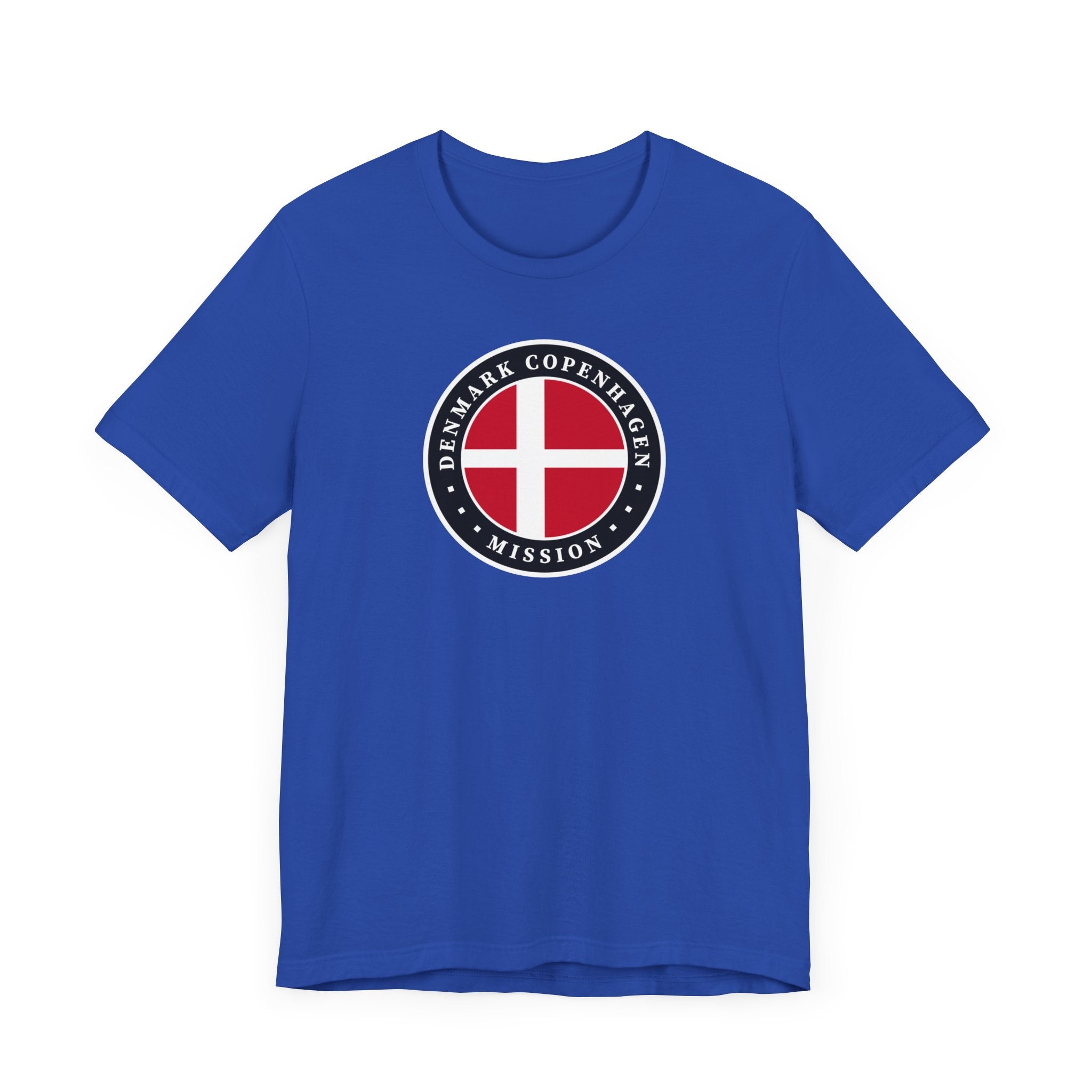 Denmark Copenhagen Mission Flag Logo (Black Border) T-shirt - Mission Wishlist - LDS Missionary Gift Store