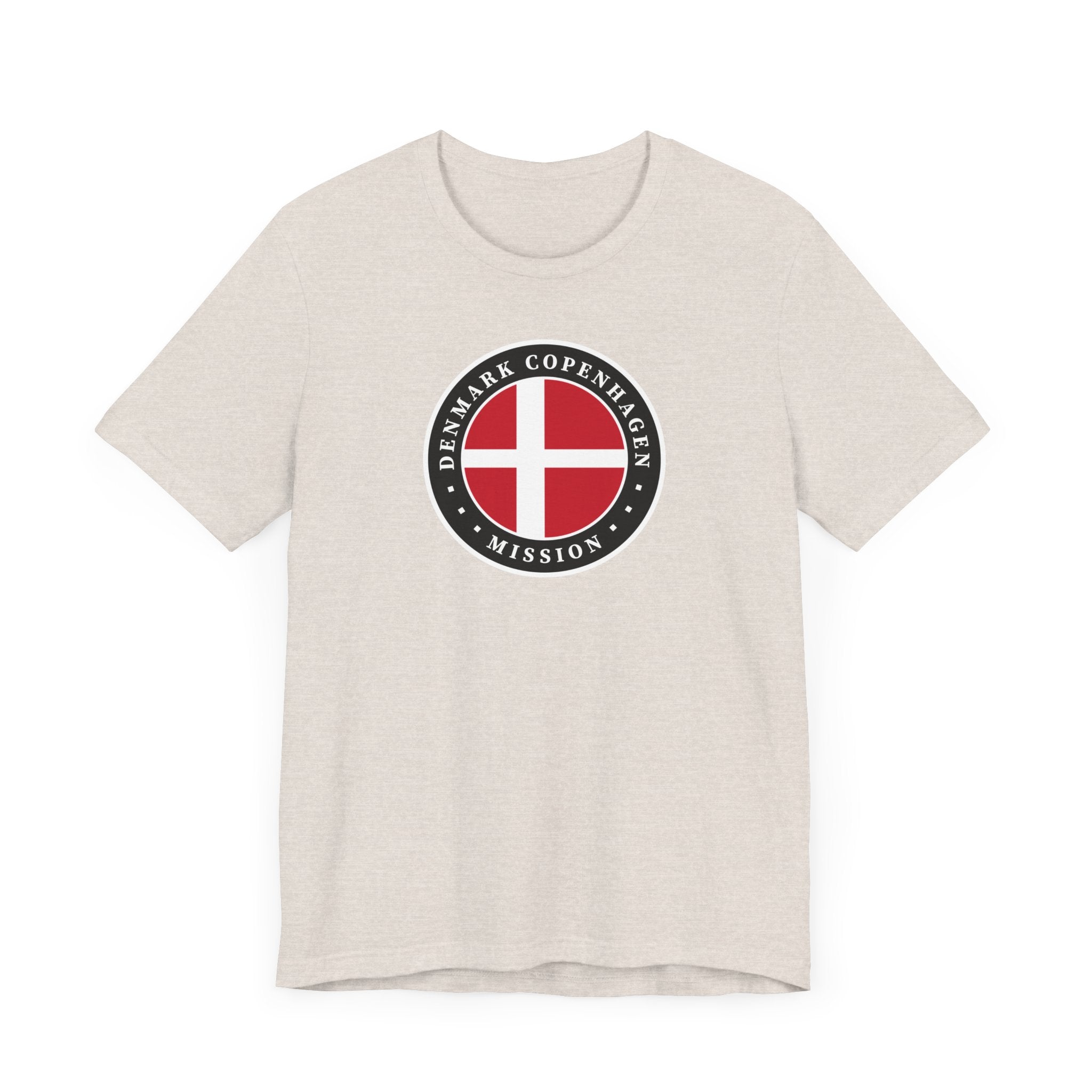 Denmark Copenhagen Mission Flag Logo (Black Border) T-shirt - Mission Wishlist - LDS Missionary Gift Store