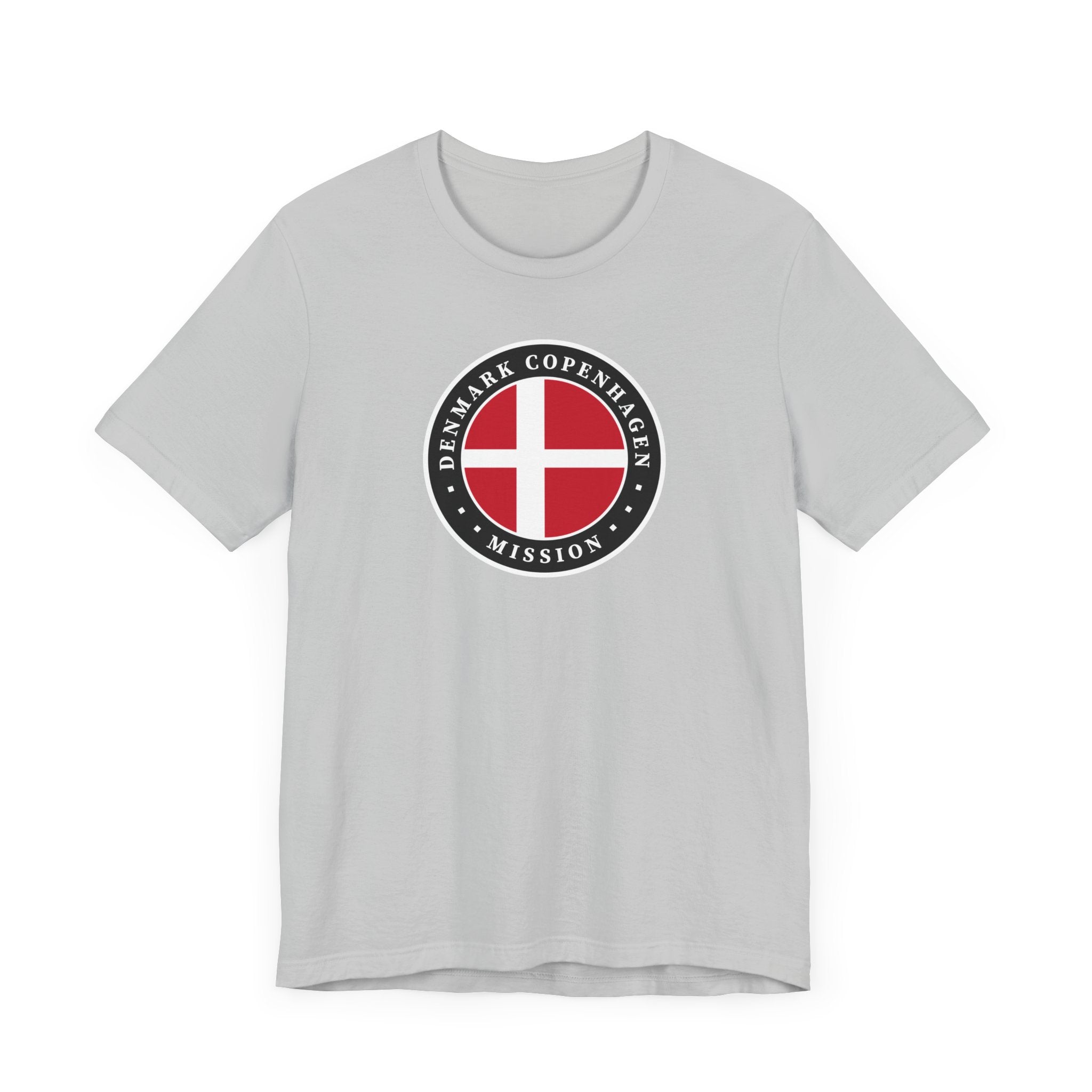 Denmark Copenhagen Mission Flag Logo (Black Border) T-shirt - Mission Wishlist - LDS Missionary Gift Store