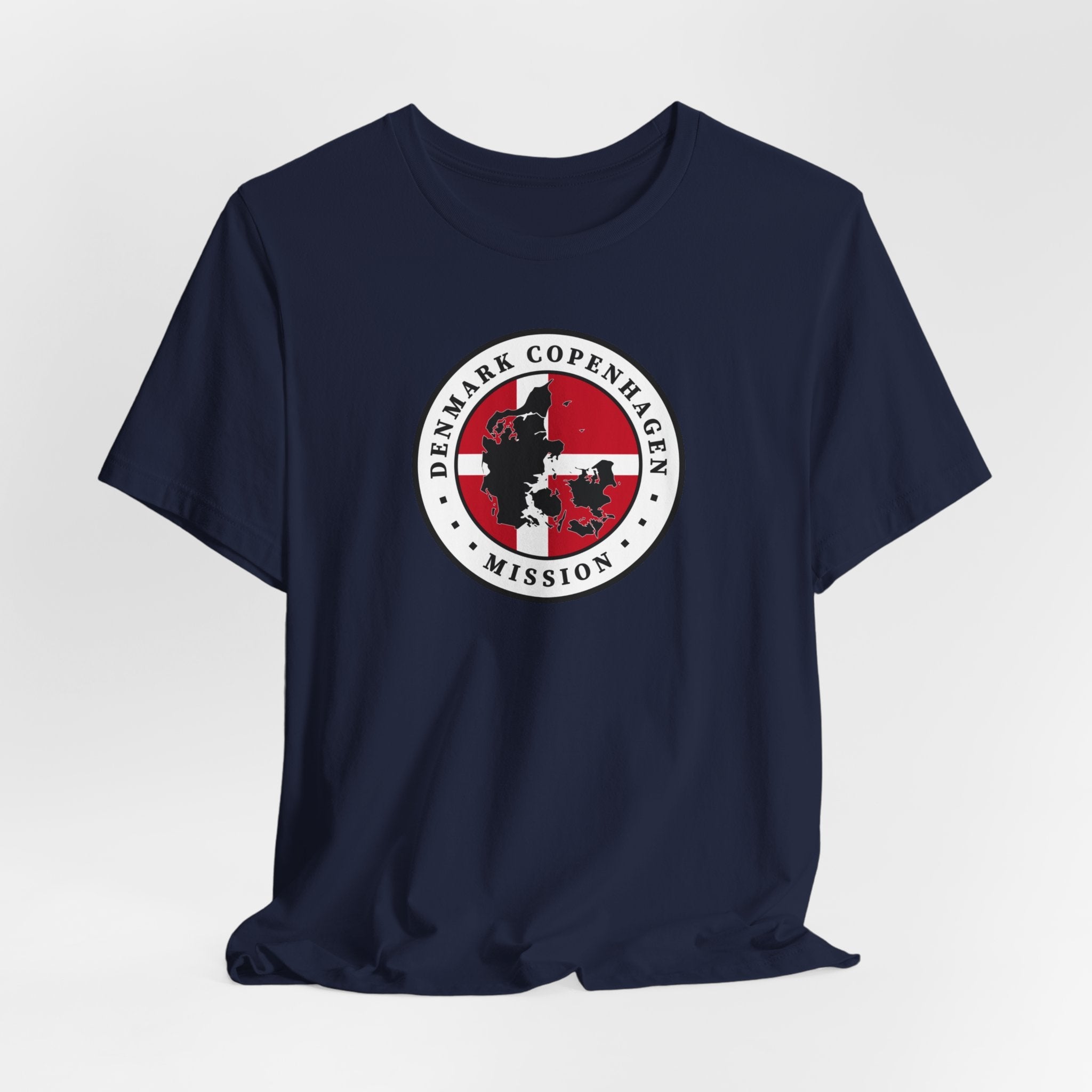 Denmark Copenhagen Mission Flag Logo (White Border) T-shirt - Mission Wishlist - LDS Missionary Gift Store