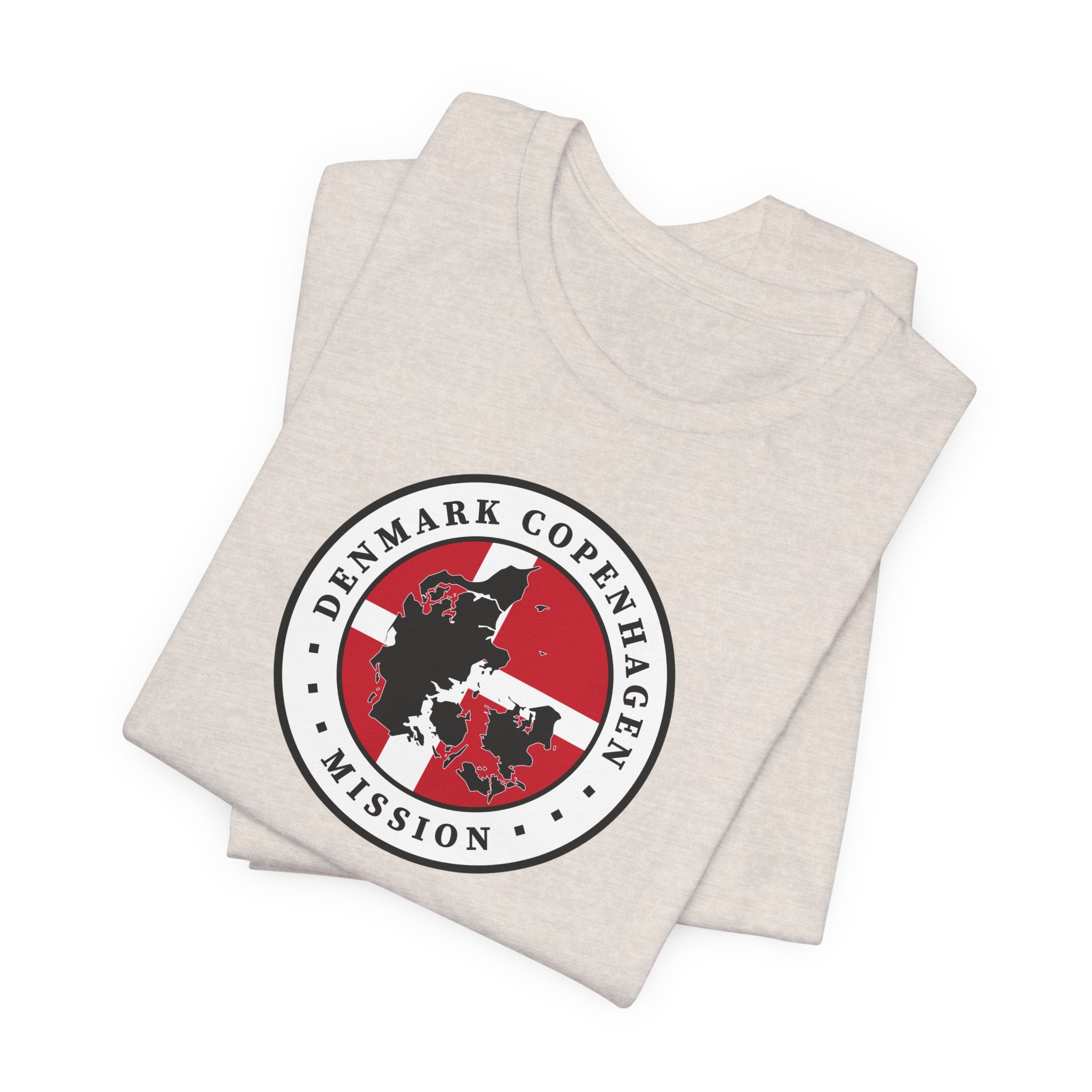 Denmark Copenhagen Mission Flag Logo (White Border) T-shirt - Mission Wishlist - LDS Missionary Gift Store