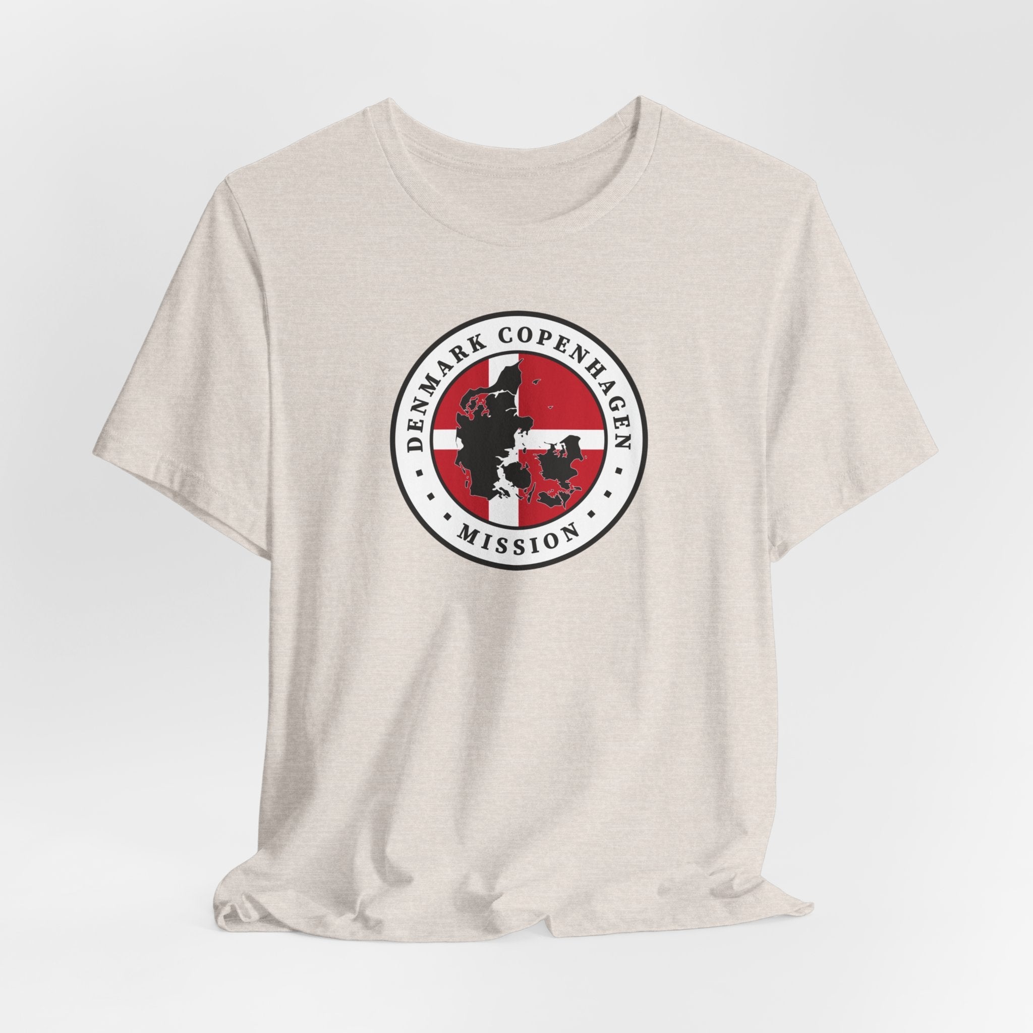 Denmark Copenhagen Mission Flag Logo (White Border) T-shirt - Mission Wishlist - LDS Missionary Gift Store
