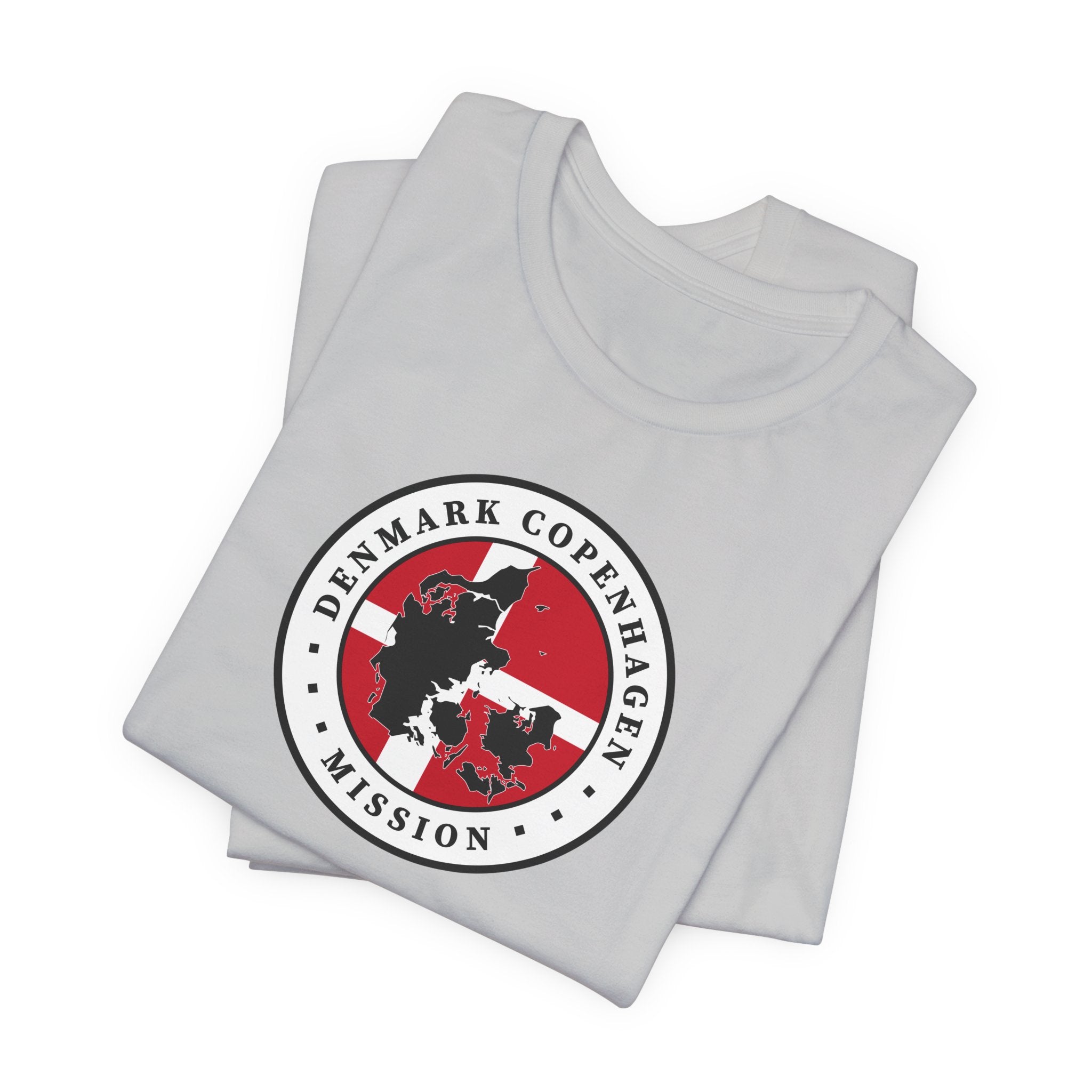 Denmark Copenhagen Mission Flag Logo (White Border) T-shirt - Mission Wishlist - LDS Missionary Gift Store