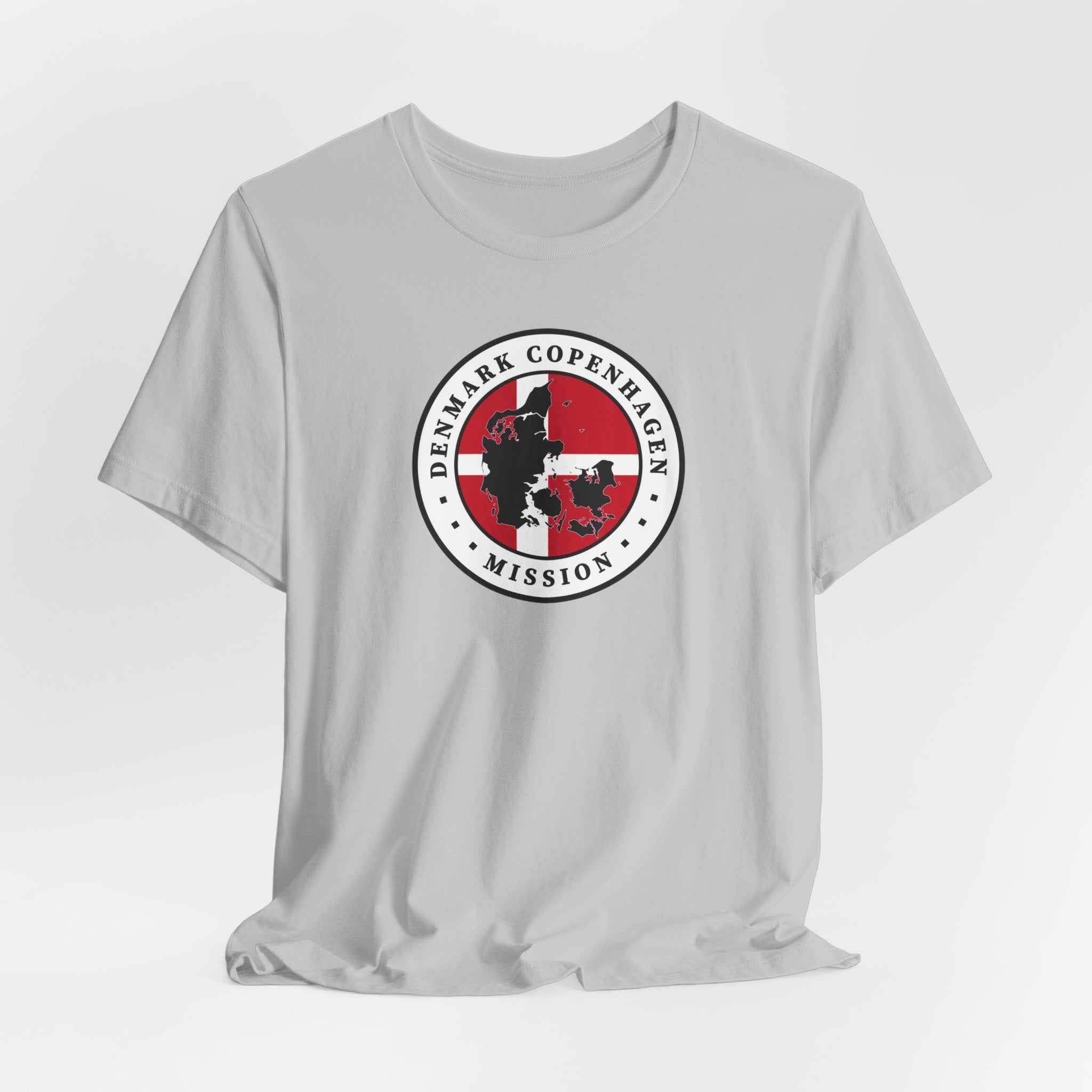 Denmark Copenhagen Mission Flag Logo (White Border) T-shirt - Mission Wishlist - LDS Missionary Gift Store
