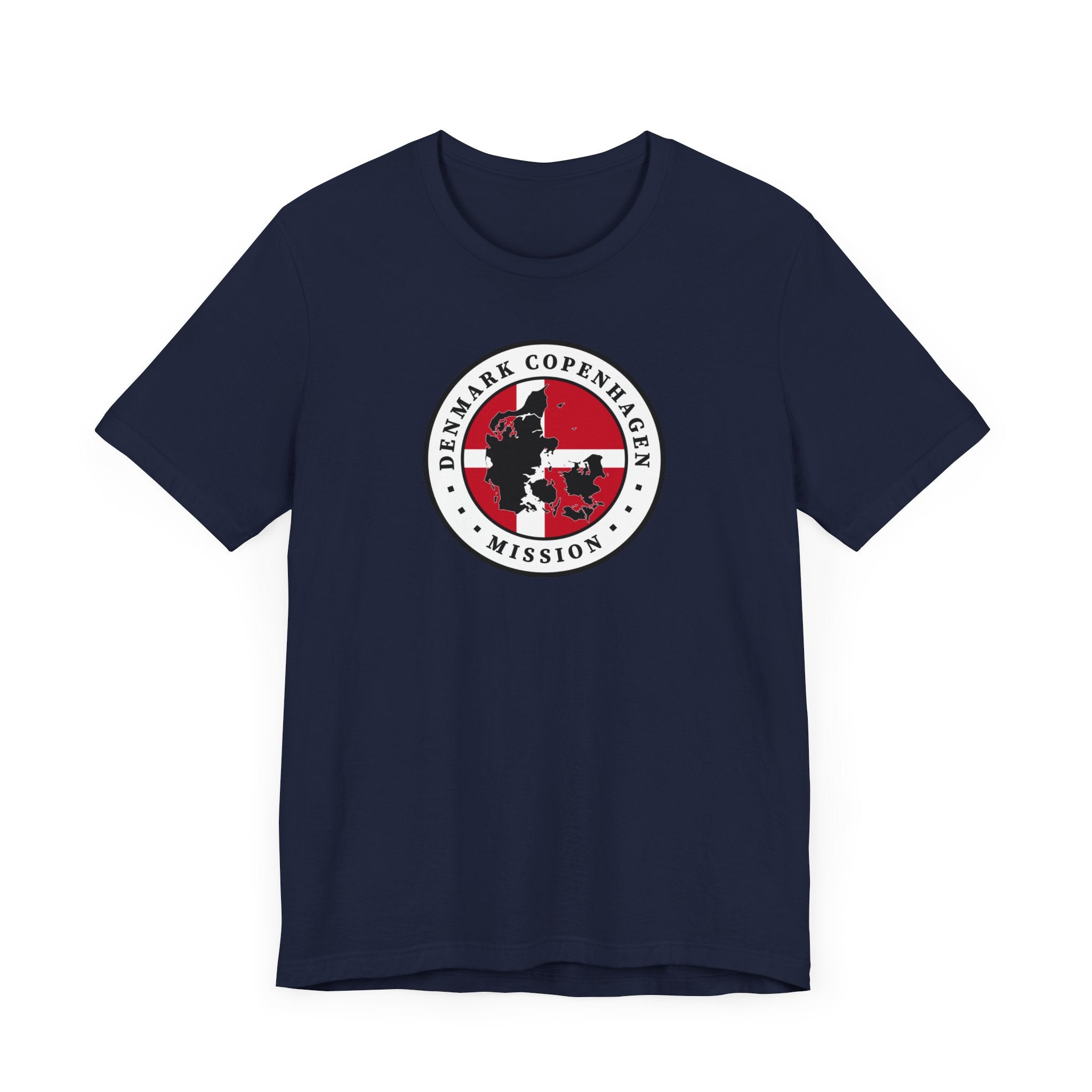 Denmark Copenhagen Mission Flag Logo (White Border) T-shirt - Mission Wishlist - LDS Missionary Gift Store