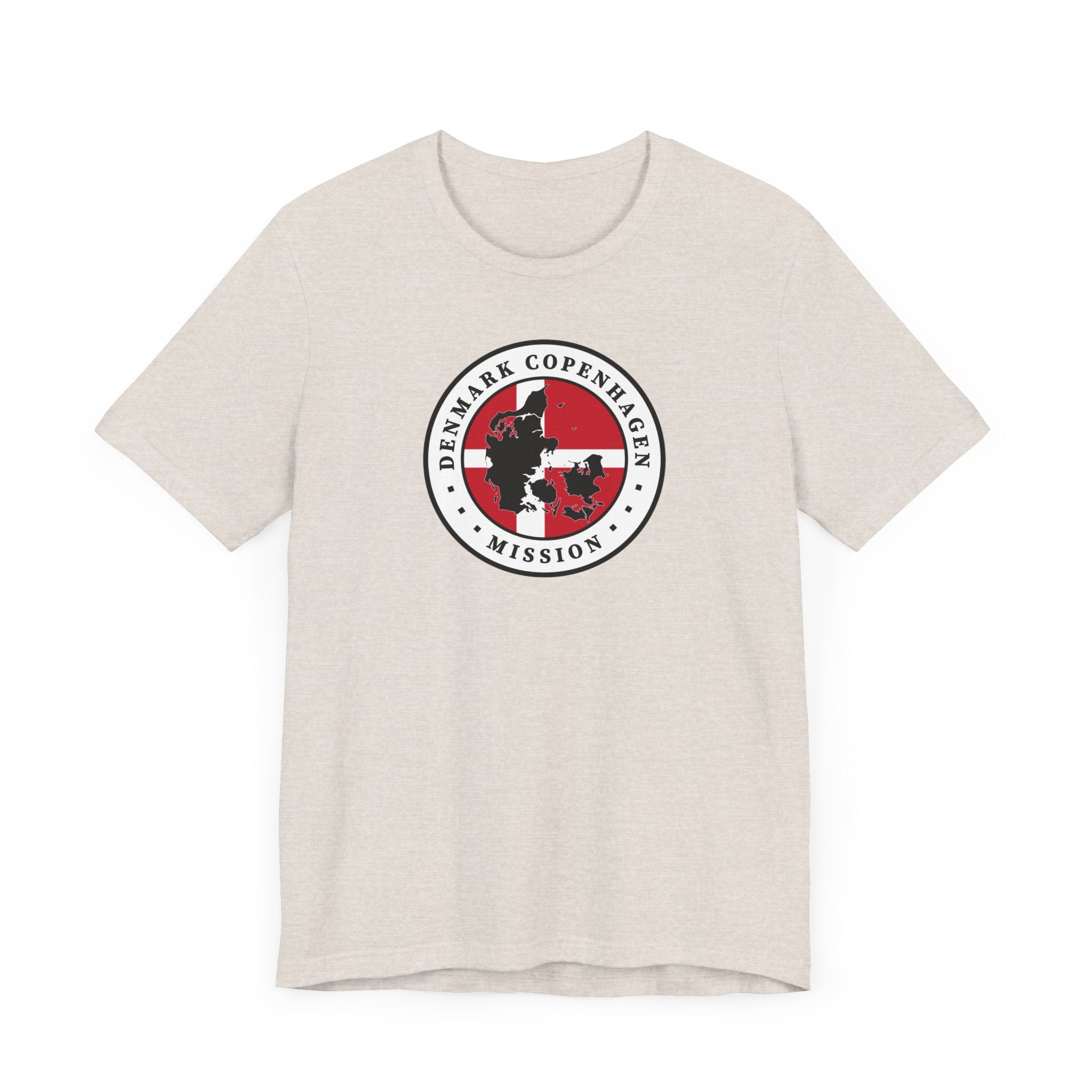 Denmark Copenhagen Mission Flag Logo (White Border) T-shirt - Mission Wishlist - LDS Missionary Gift Store