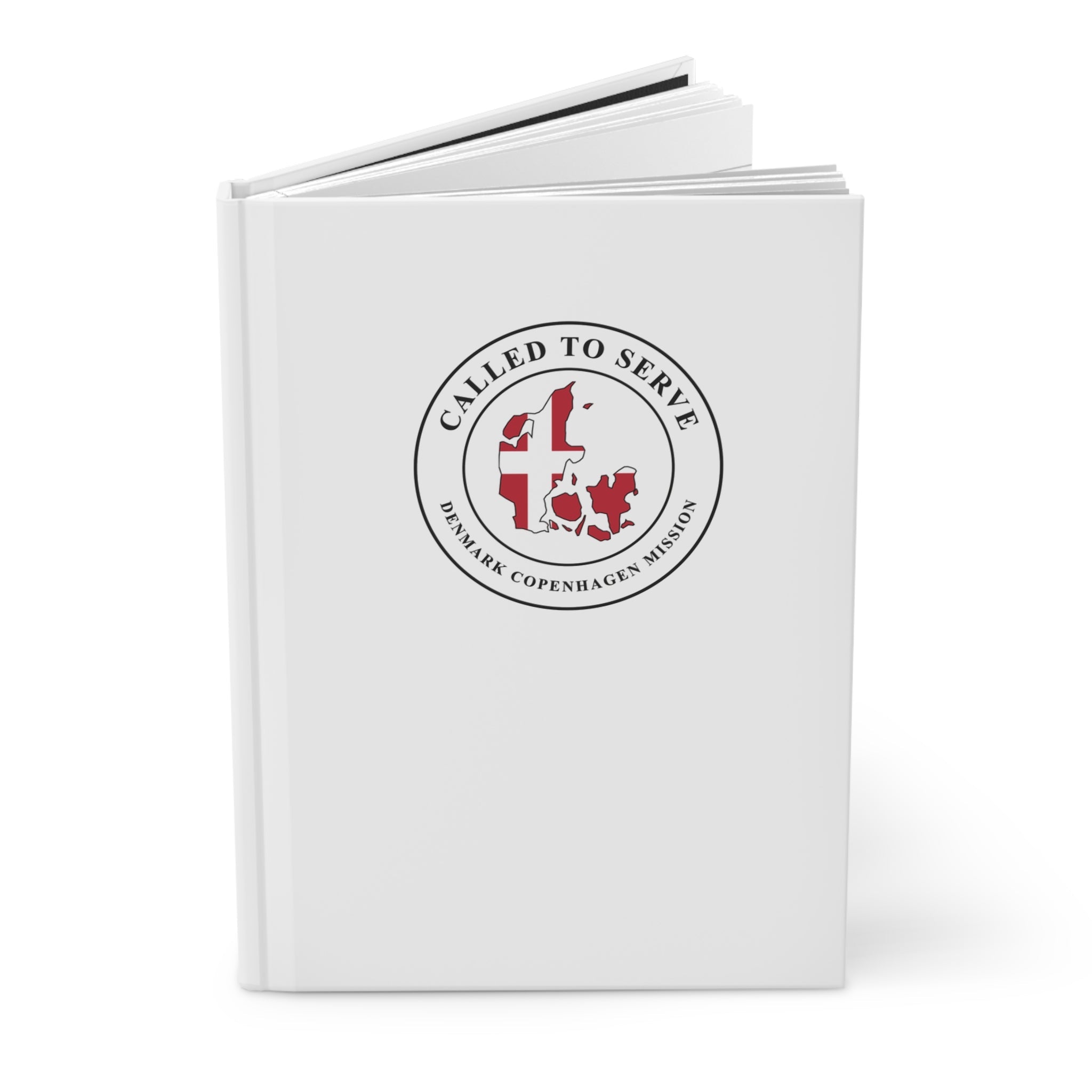 Denmark Copenhagen Mission Flag Map Called to Serve White Hardcover Journal Matte - Mission Wishlist - LDS Missionary Gift Store
