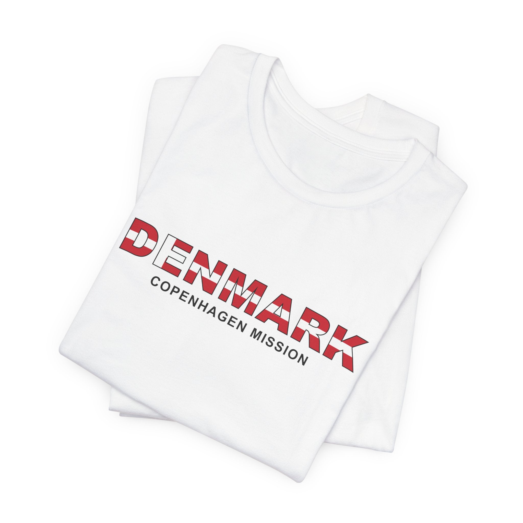 Denmark Copenhagen Mission Flag Title T-shirt - Mission Wishlist - LDS Missionary Gift Store